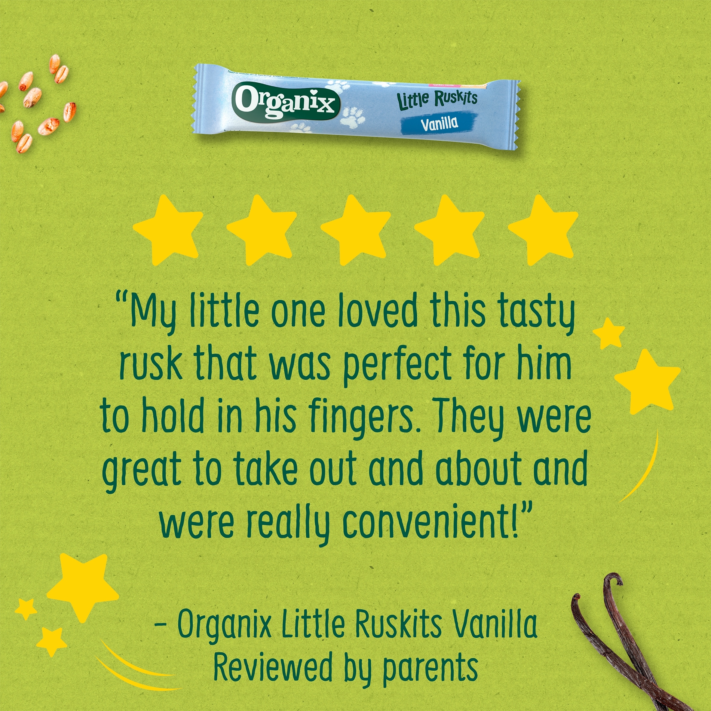 Organix Little Ruskits Vanilla Biscuits 10 X 6G thumbnail 5
