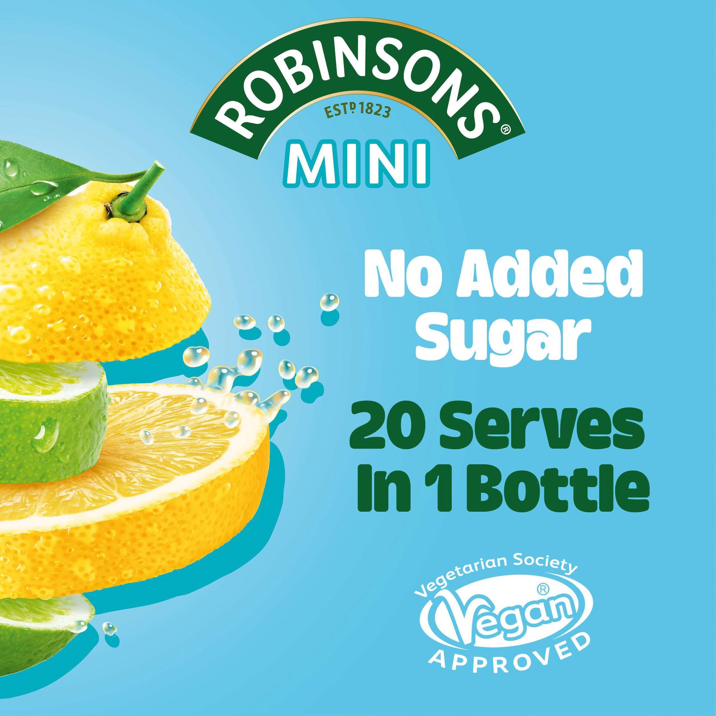 Robinsons Mini Lemon & Lime No Added Sugar Squash 66Ml thumbnail 2
