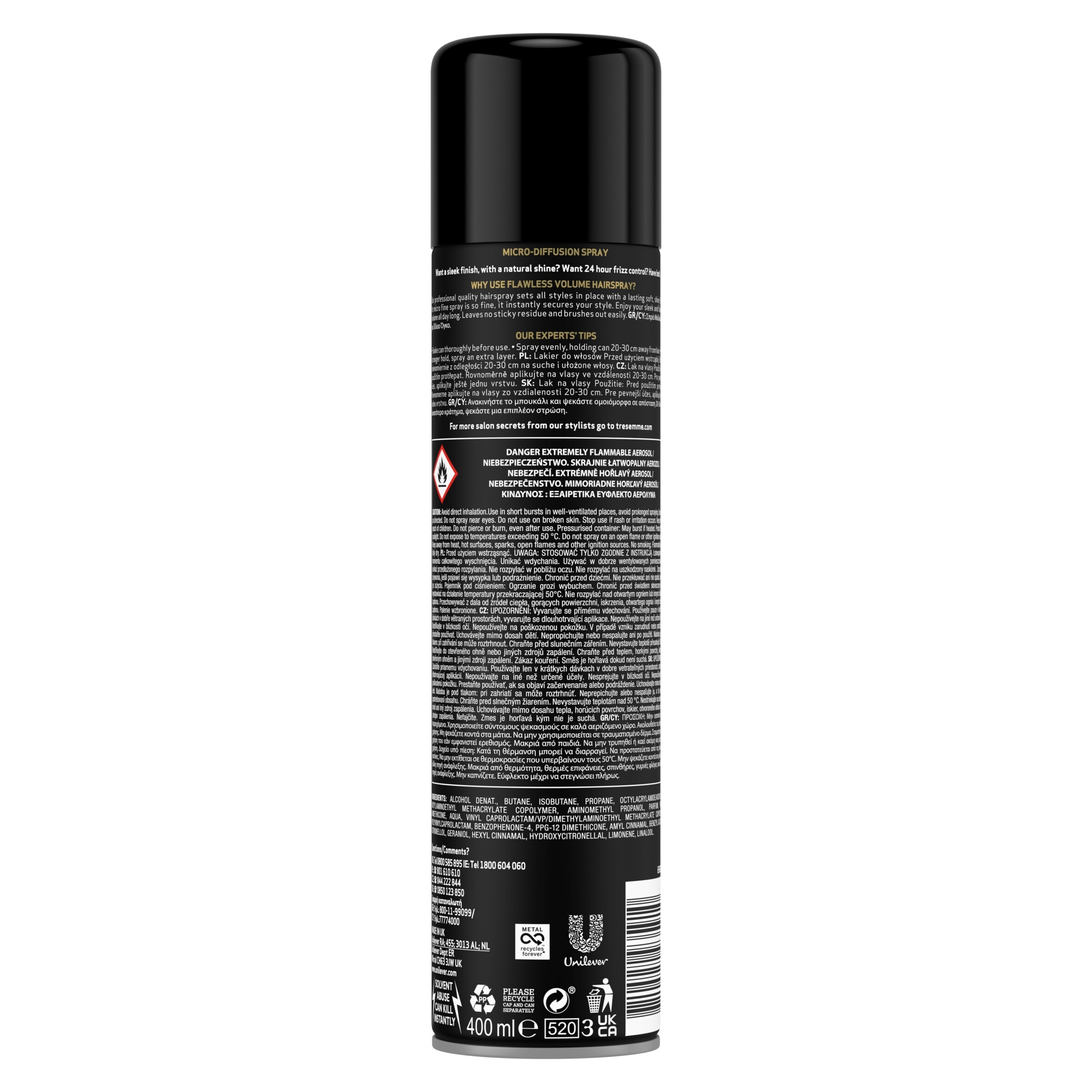TRESemme Flawless Volume Hairspray 400ml thumbnail 2