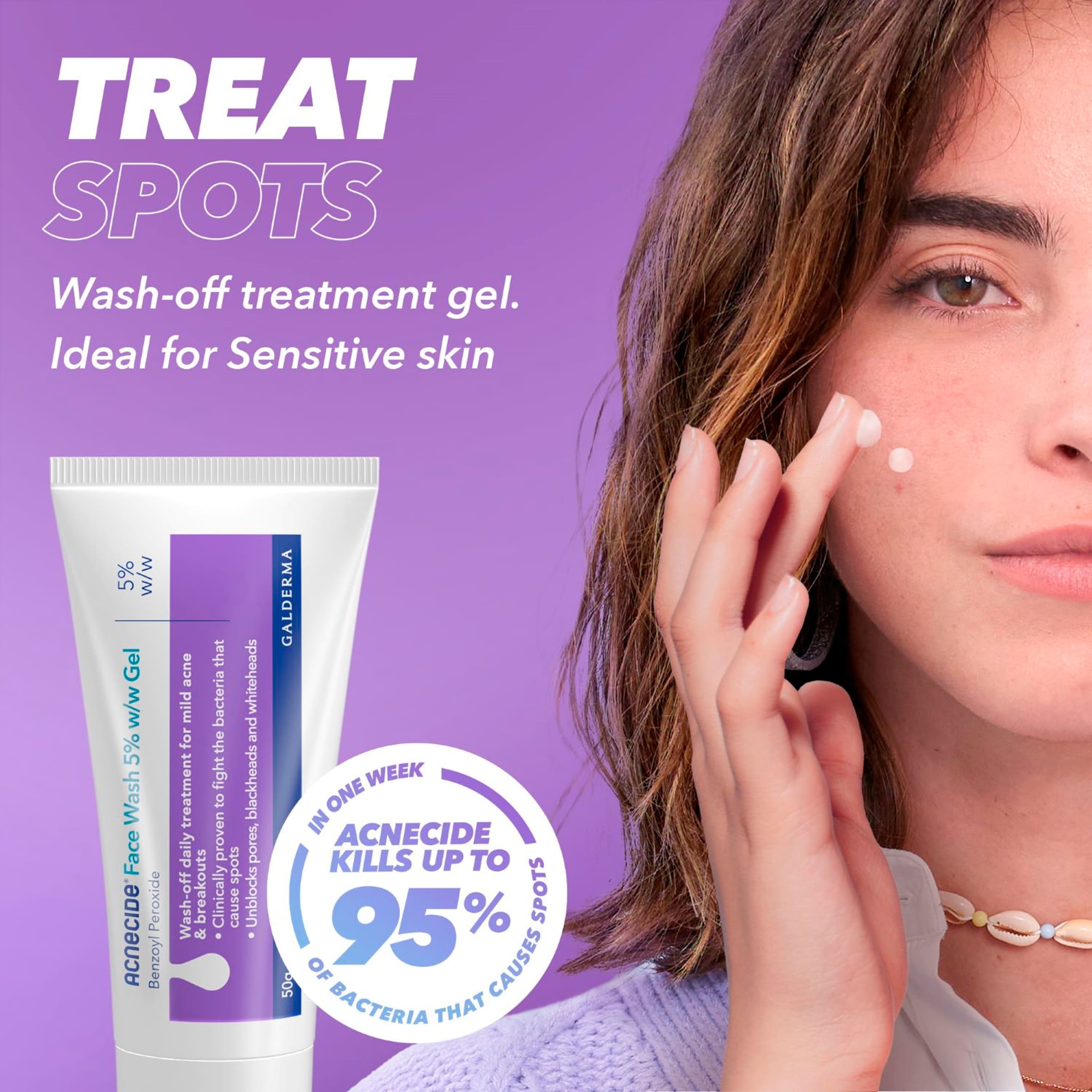 Acnecide Face Wash Gel 50G thumbnail 2