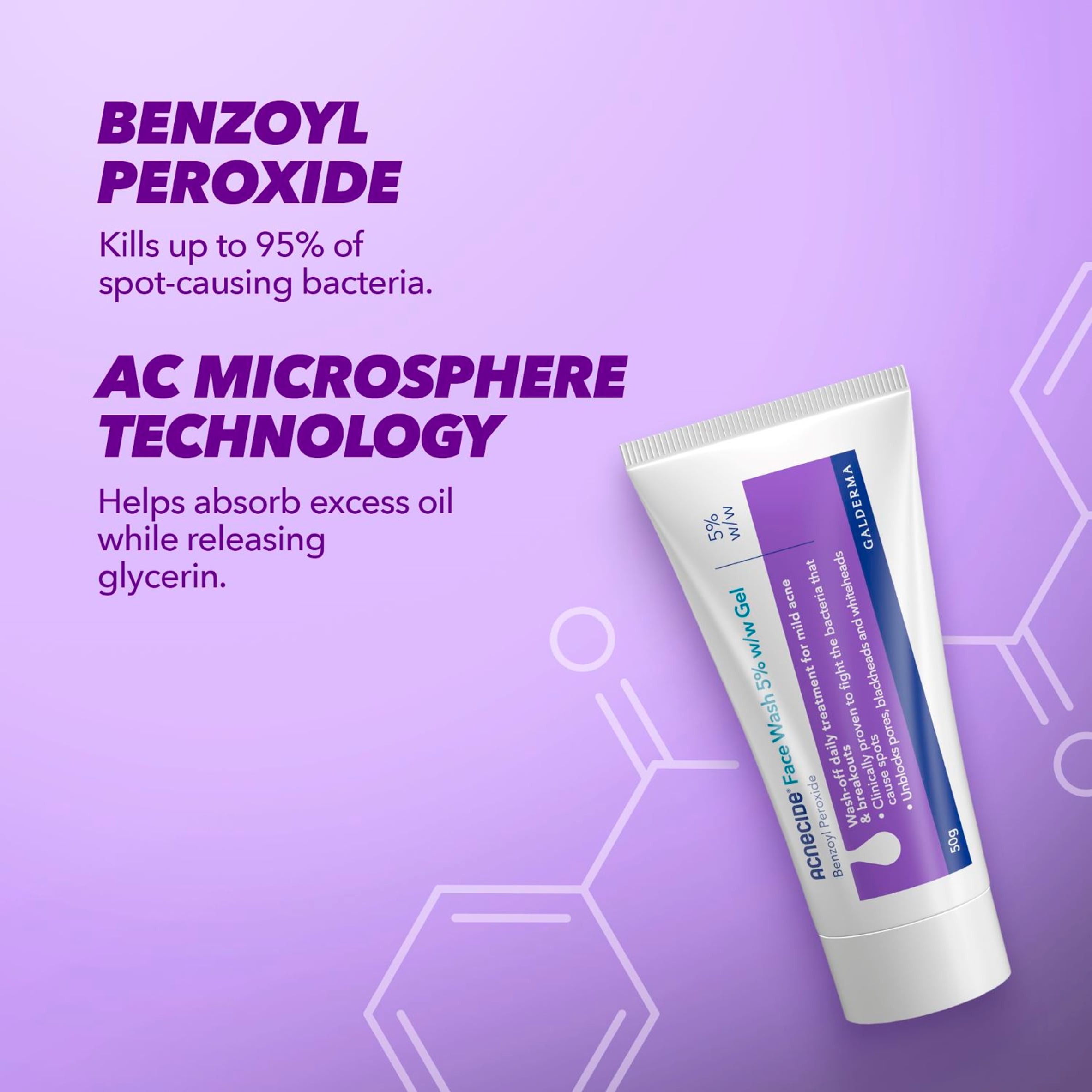 Acnecide Face Wash Gel 50G thumbnail 4