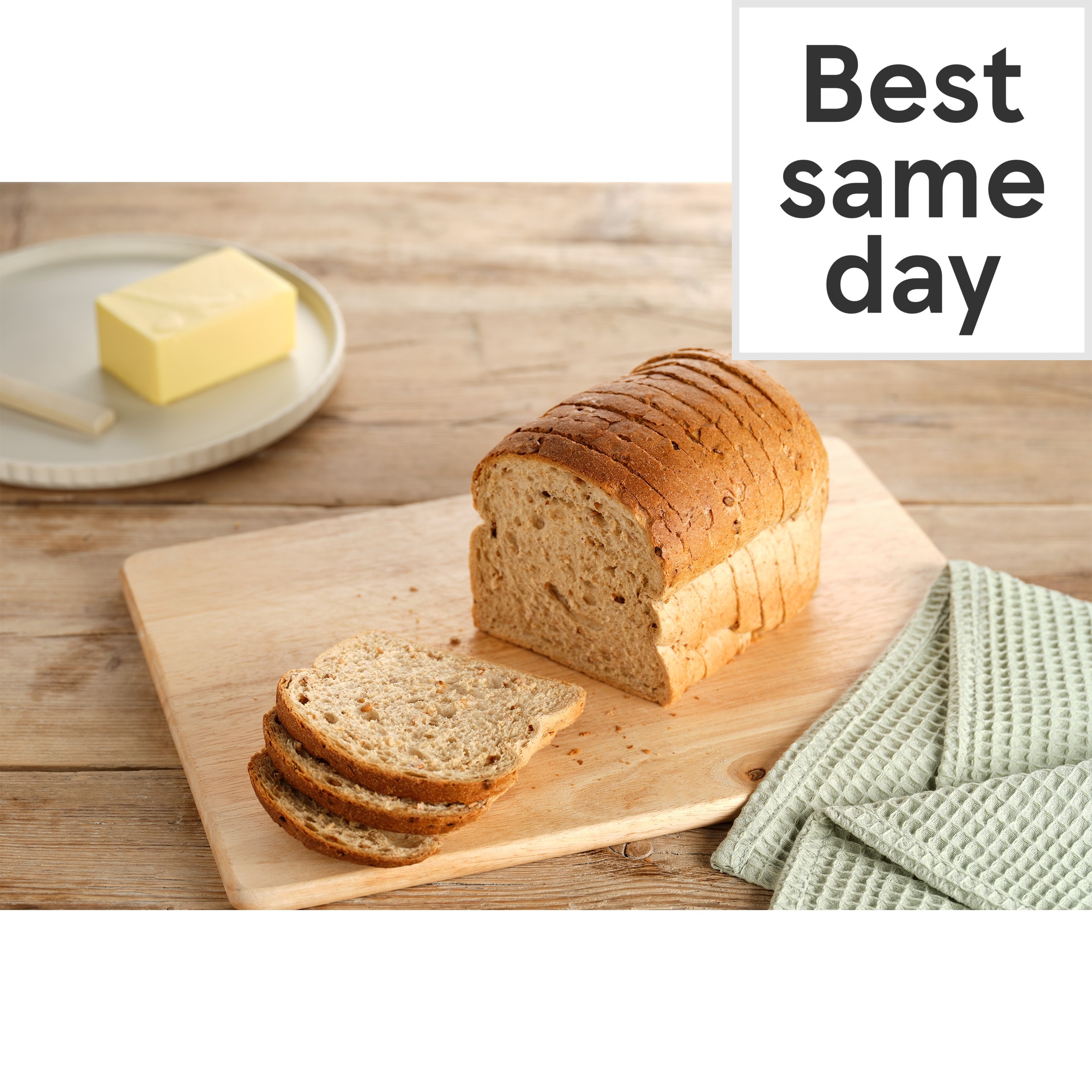 Tesco Hi Fibre Malted Loaf 400G Sliced