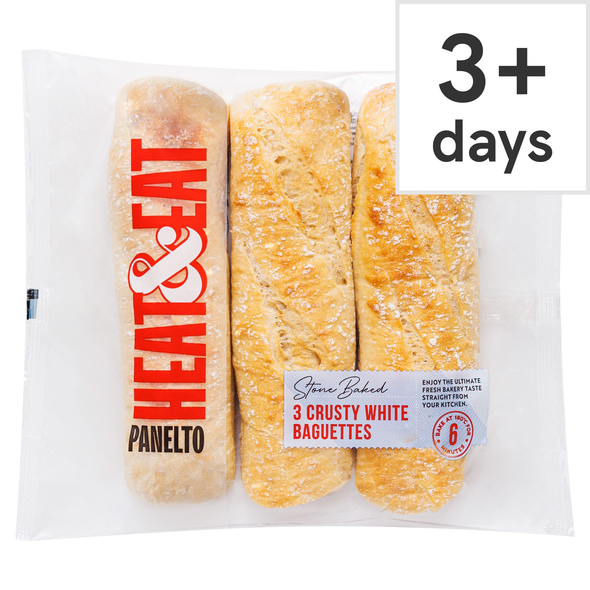 Heat & Eat White Baguette 3 Pack
