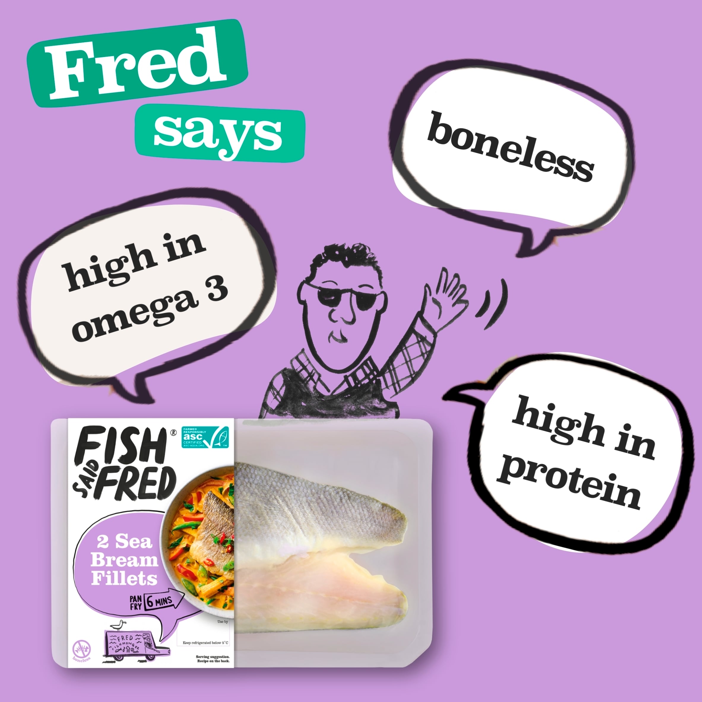 Fish Said Fred 2 Asc Sea Bream Fillets 180G thumbnail 3