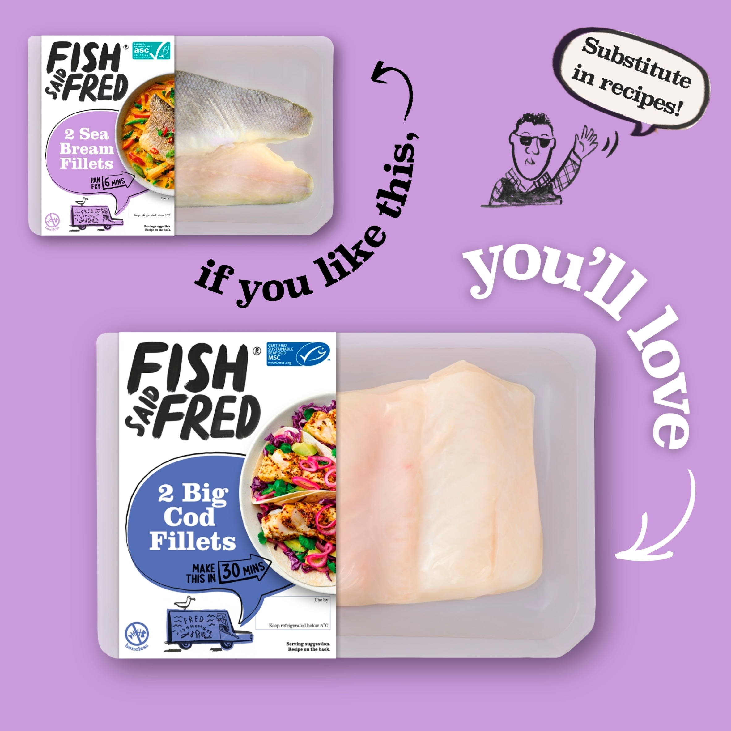 Fish Said Fred 2 Asc Sea Bream Fillets 180G thumbnail 5