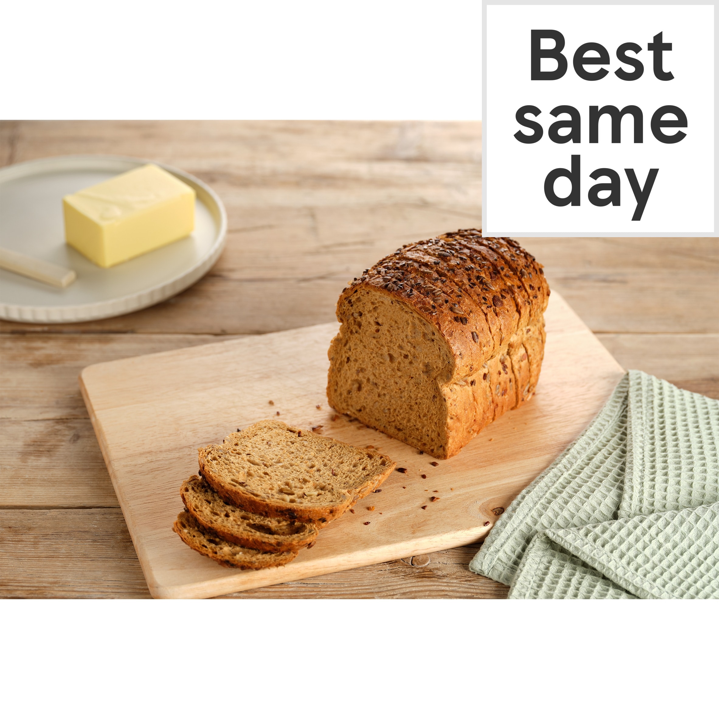 Tesco Hi Fibre Seed Loaf 400G Sliced