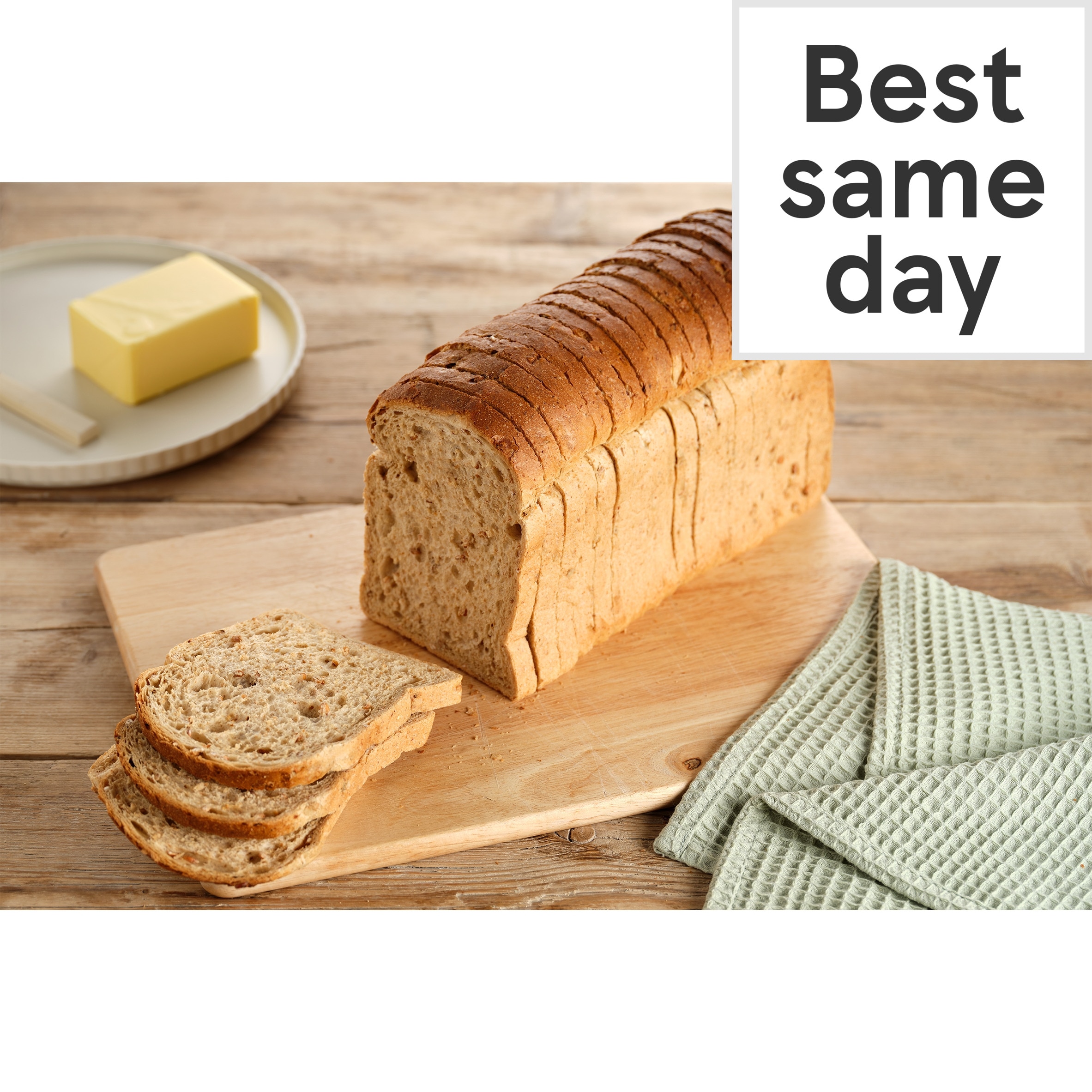Tesco Hi Fibre Malted Loaf 800G Sliced
