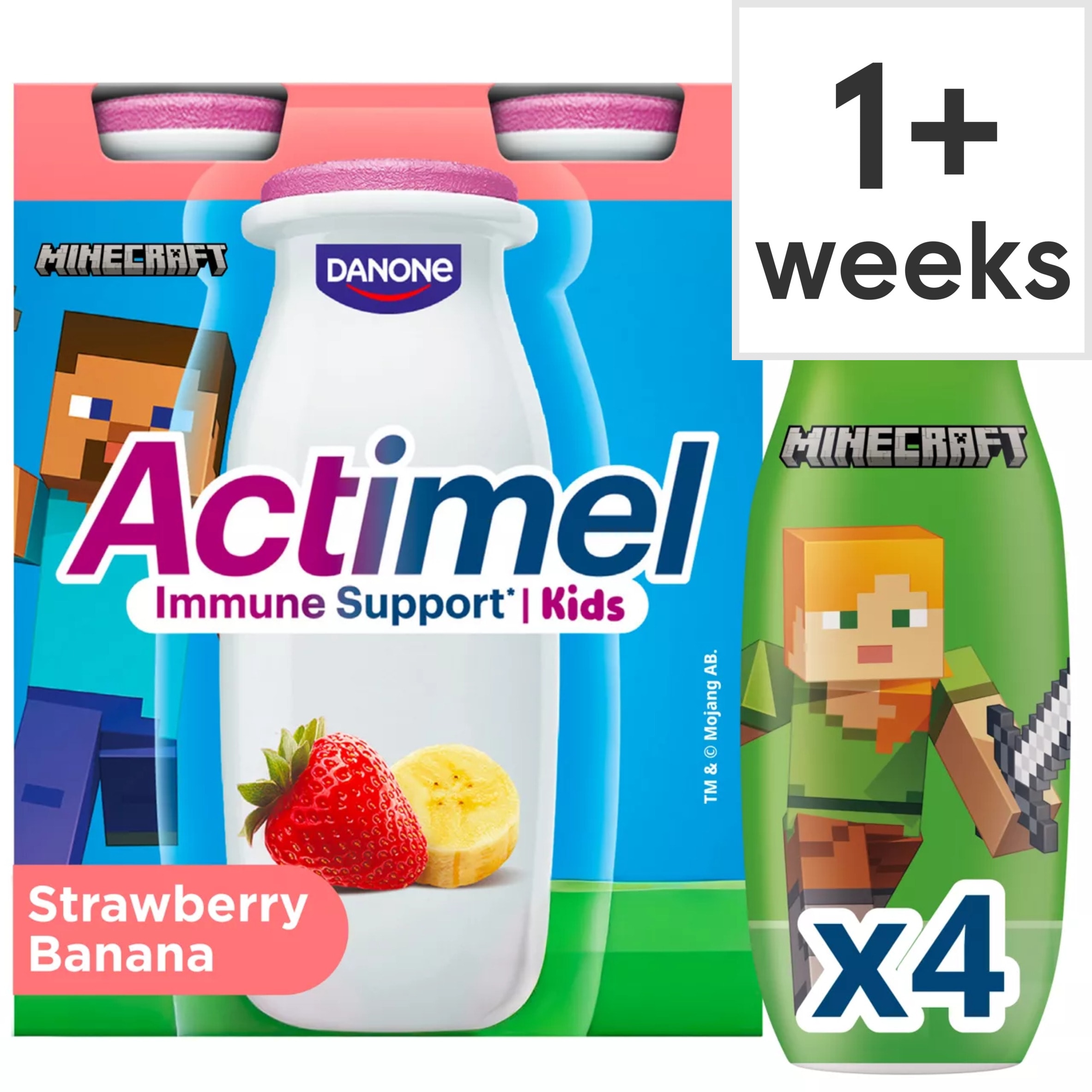 Actimel Kids Strawberry Banana Yoghurt Drink