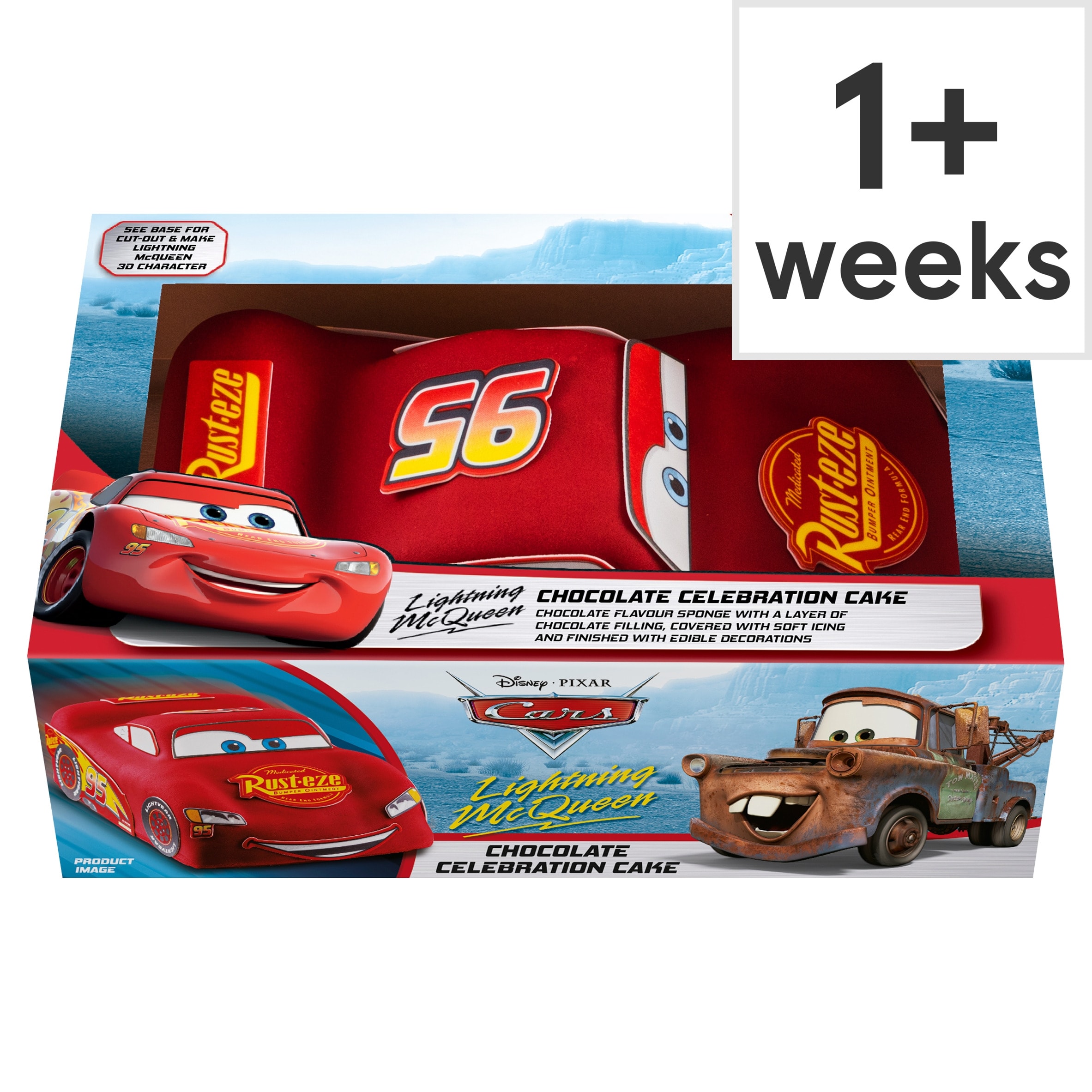 Disney Cars Lightning McQueen Chocolate Celebration Cake