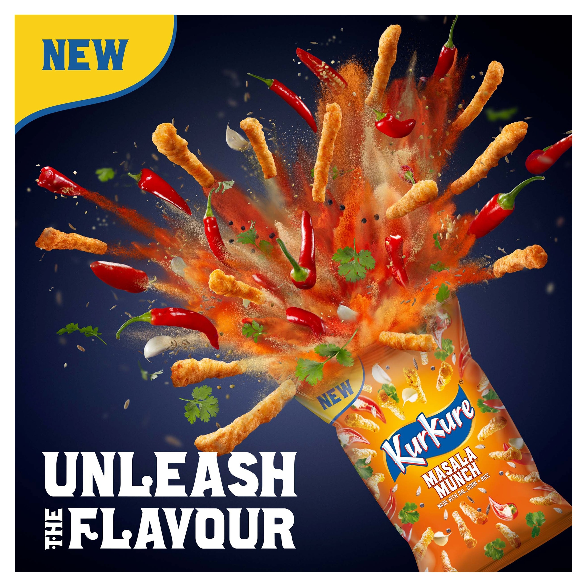 Kurkure Masala Munch Sharing Bag Crisps 100g thumbnail 2