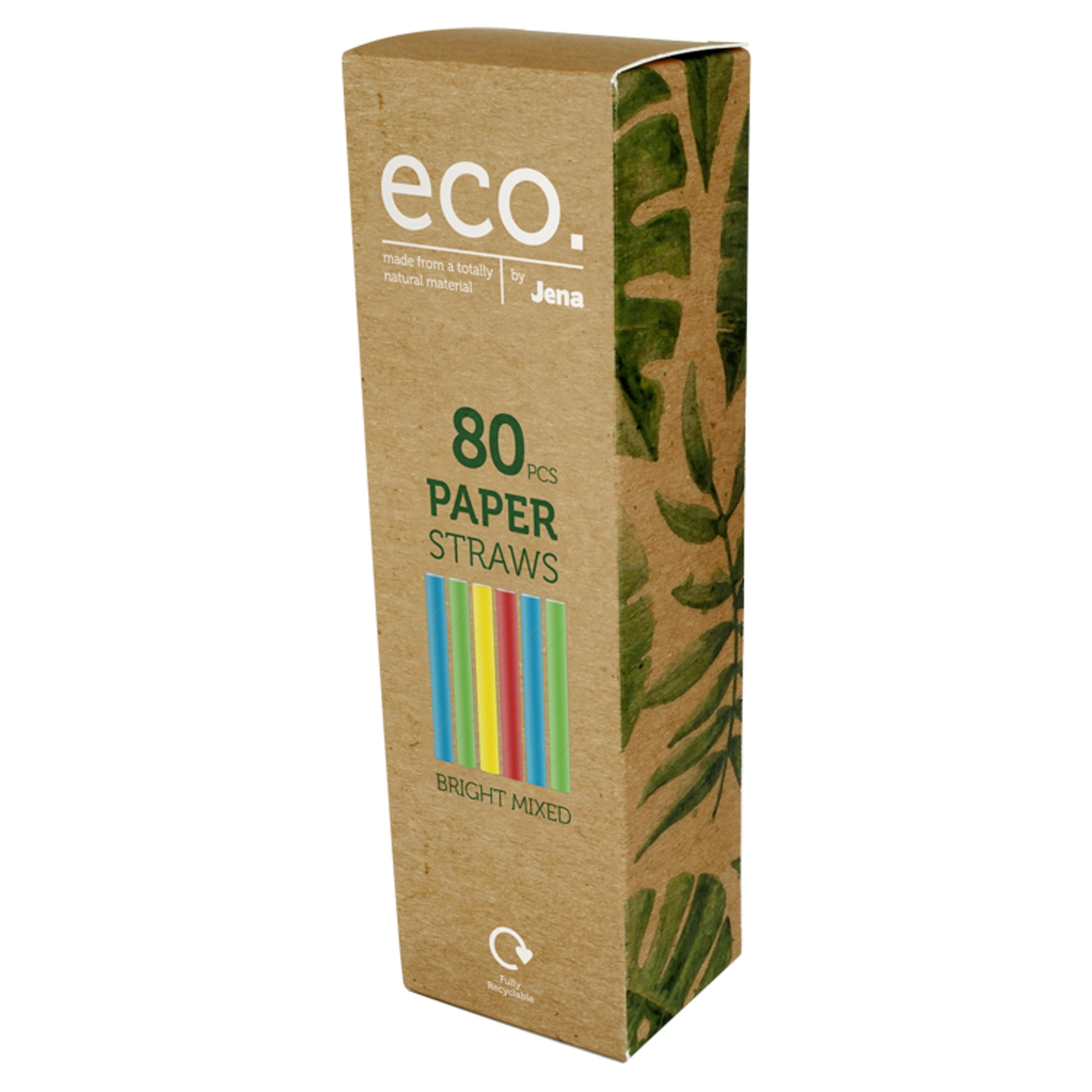 Eco Bright Mixed Paper Straws 80 Pack
