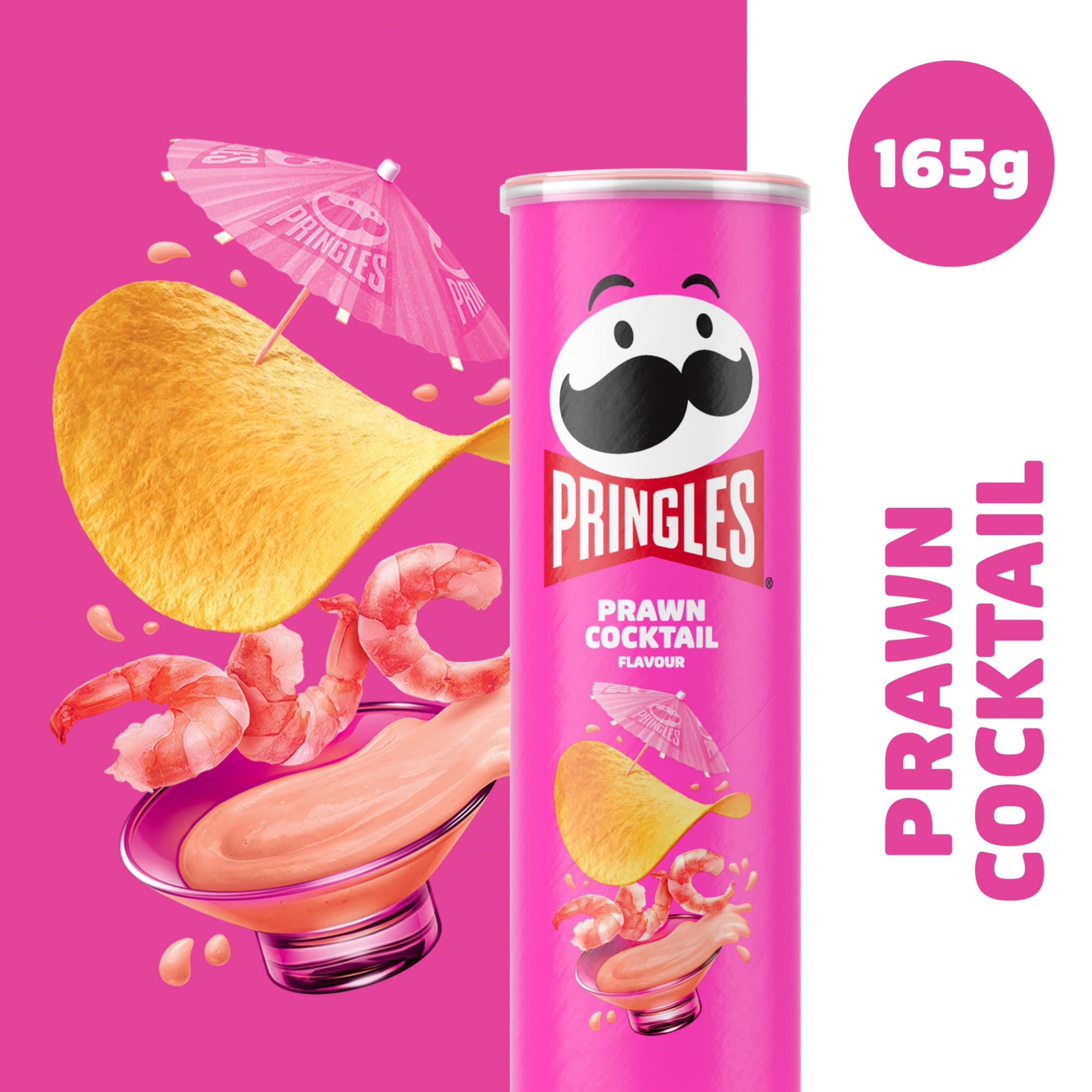 Pringles Prawn Cocktail Sharing Crisps 165g thumbnail 2