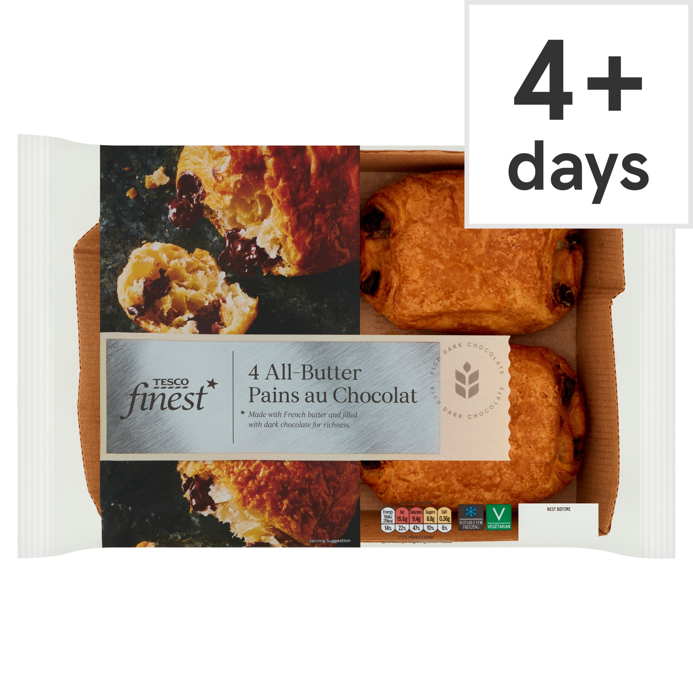 Tesco Finest All Butter Pain Au Chocolat 4 Pack