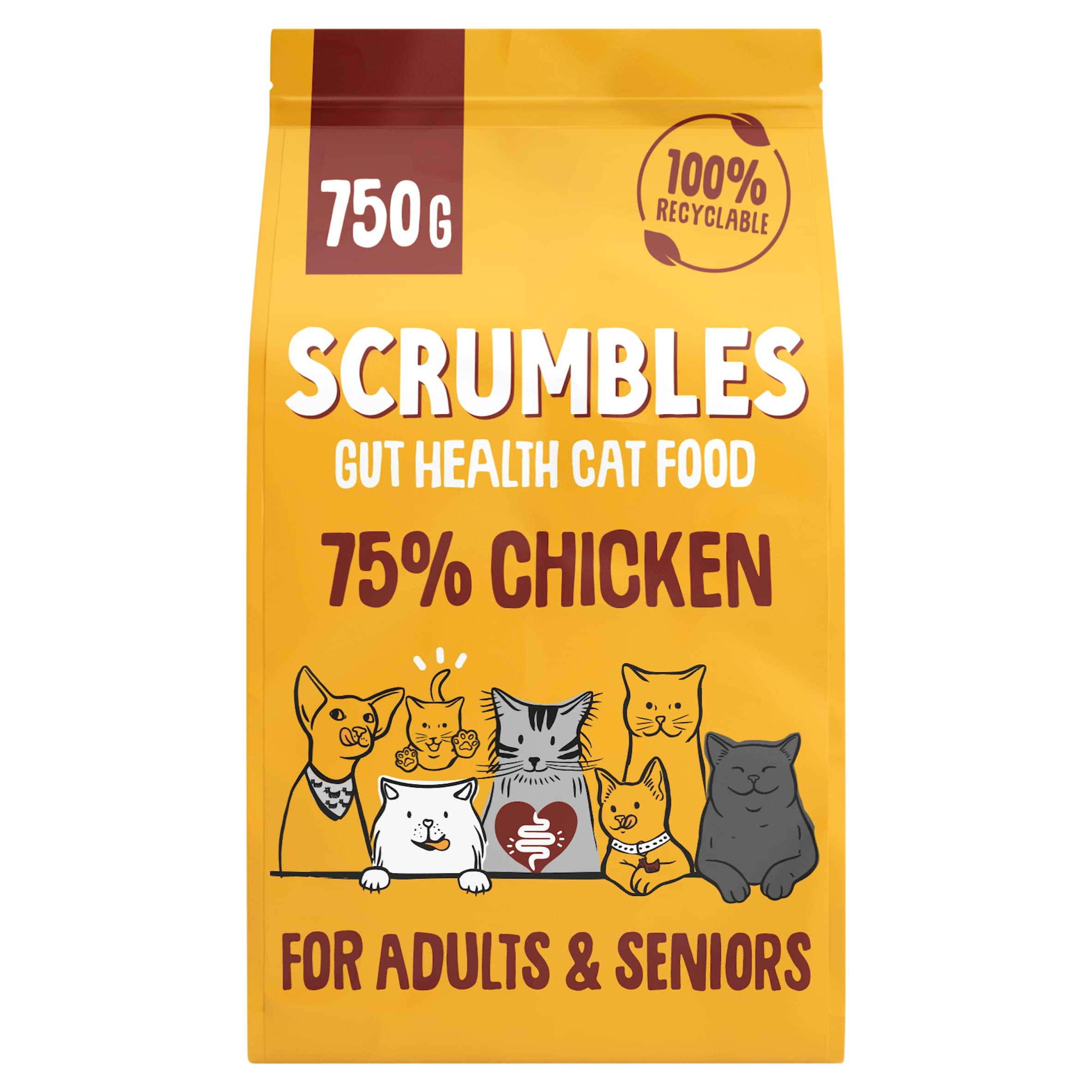 Scrumbles Adult Dry Cat Food Chicken