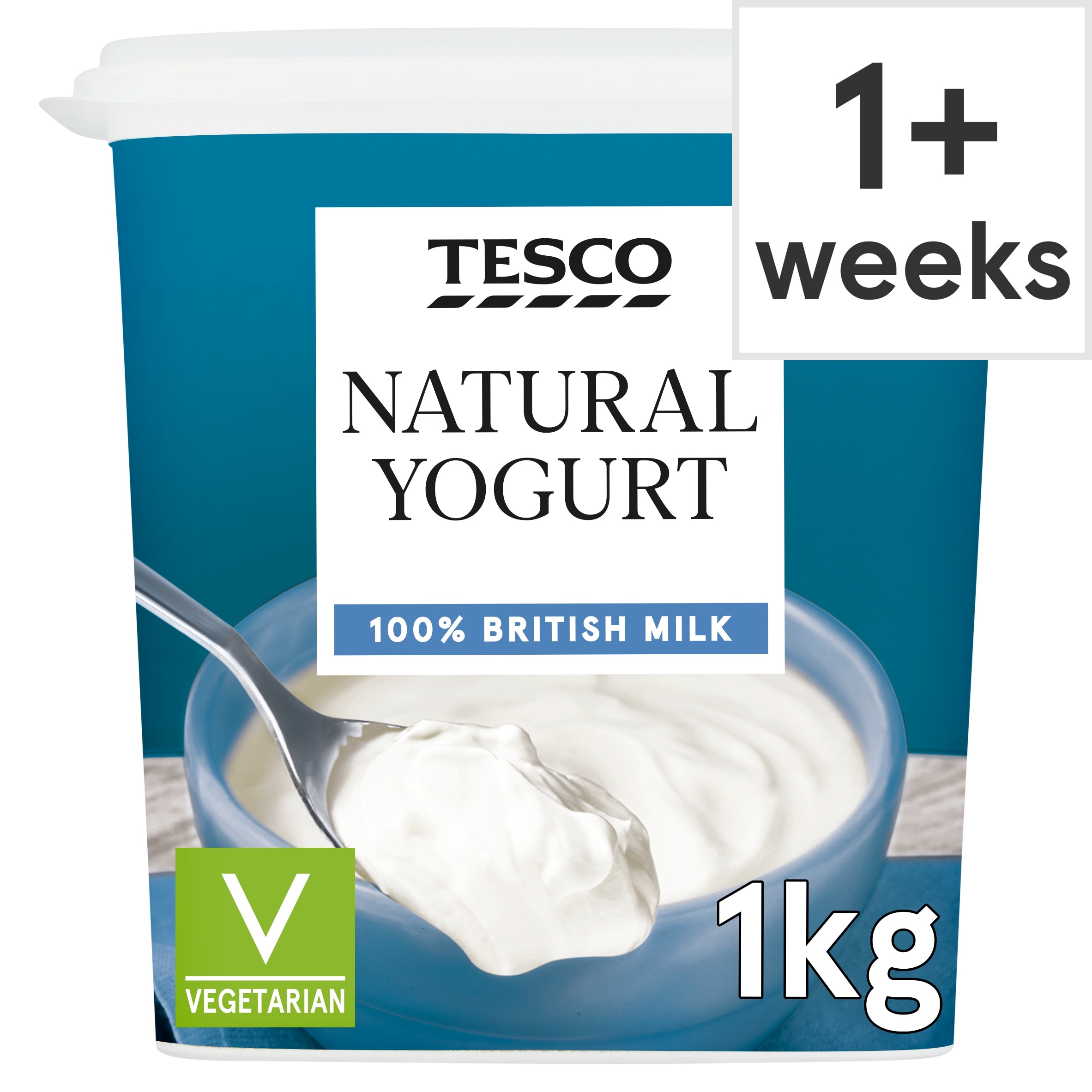 Tesco Natural Yogurt 1Kg