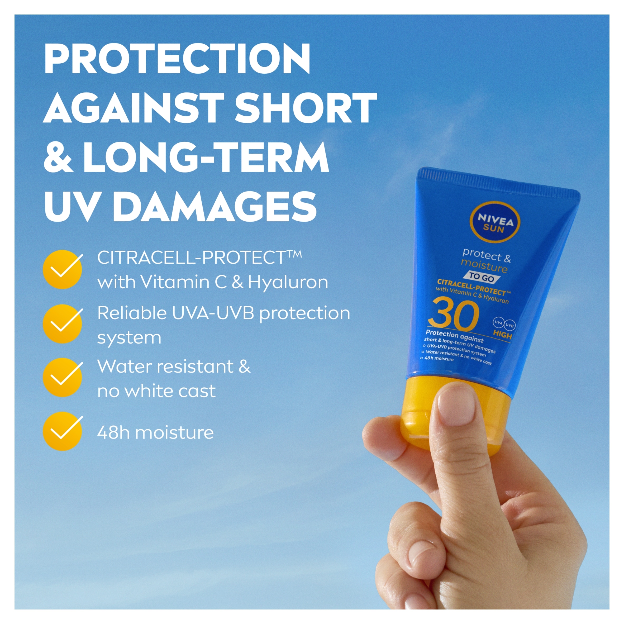 NIVEA SUN Protect & Moisture Sun Cream SPF 30 50ml thumbnail 5
