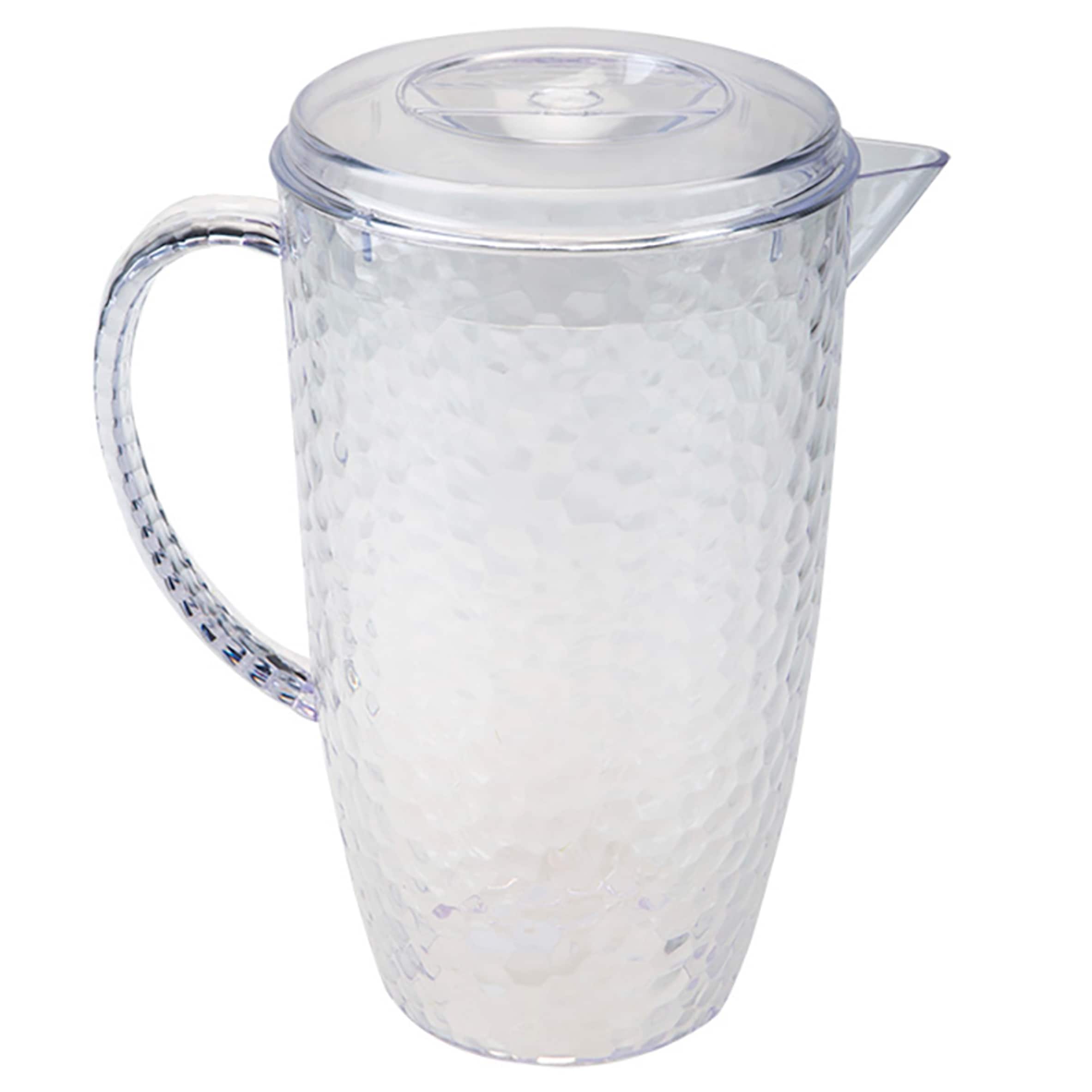 Clear Hammered Jug