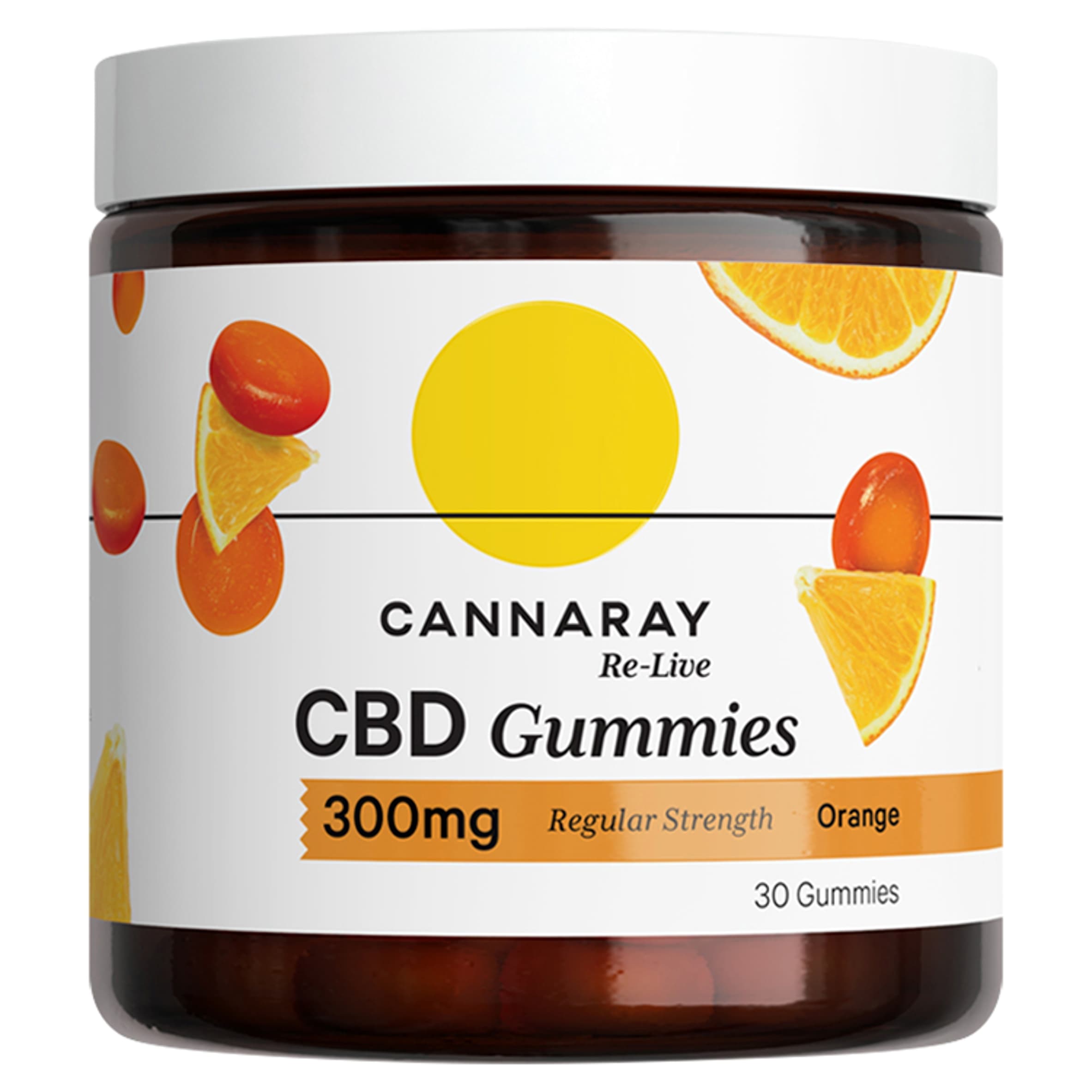Cannaray Re-Live Orange CBD Gummies 300Mg 30s