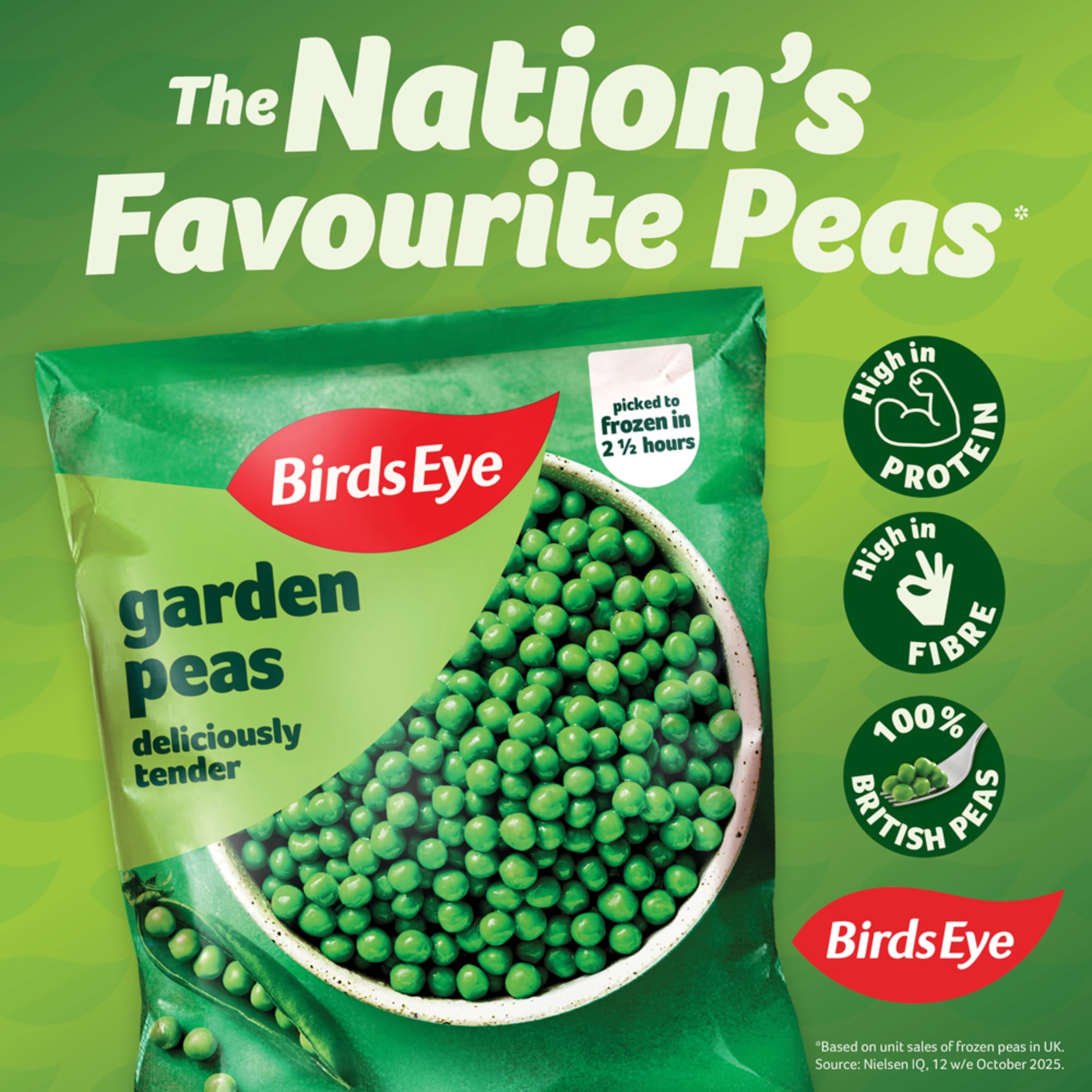 Birds Eye Garden Peas 1.2Kg thumbnail 2