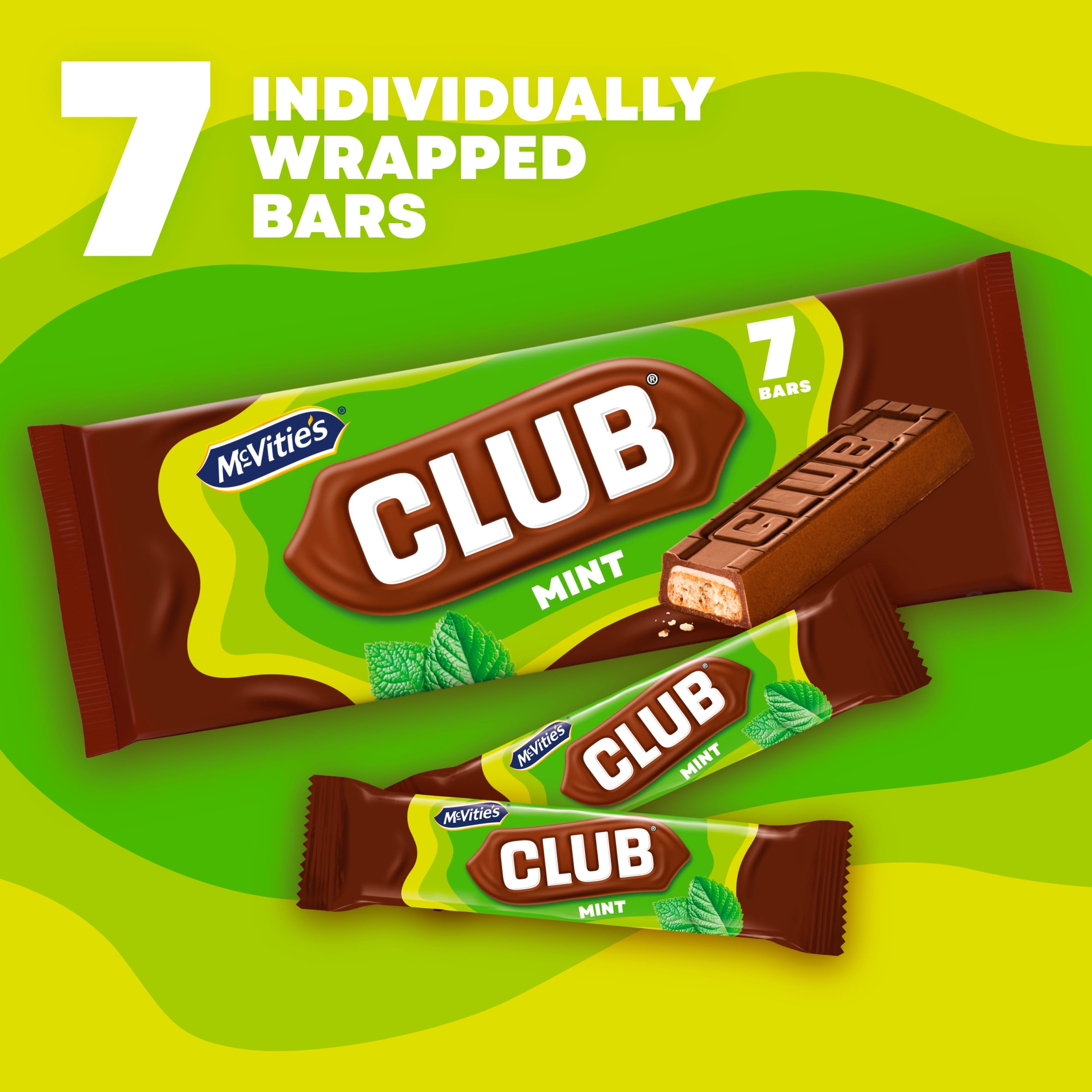 Mcvitie's Club Mint Biscuit Bars 7X22G thumbnail 2