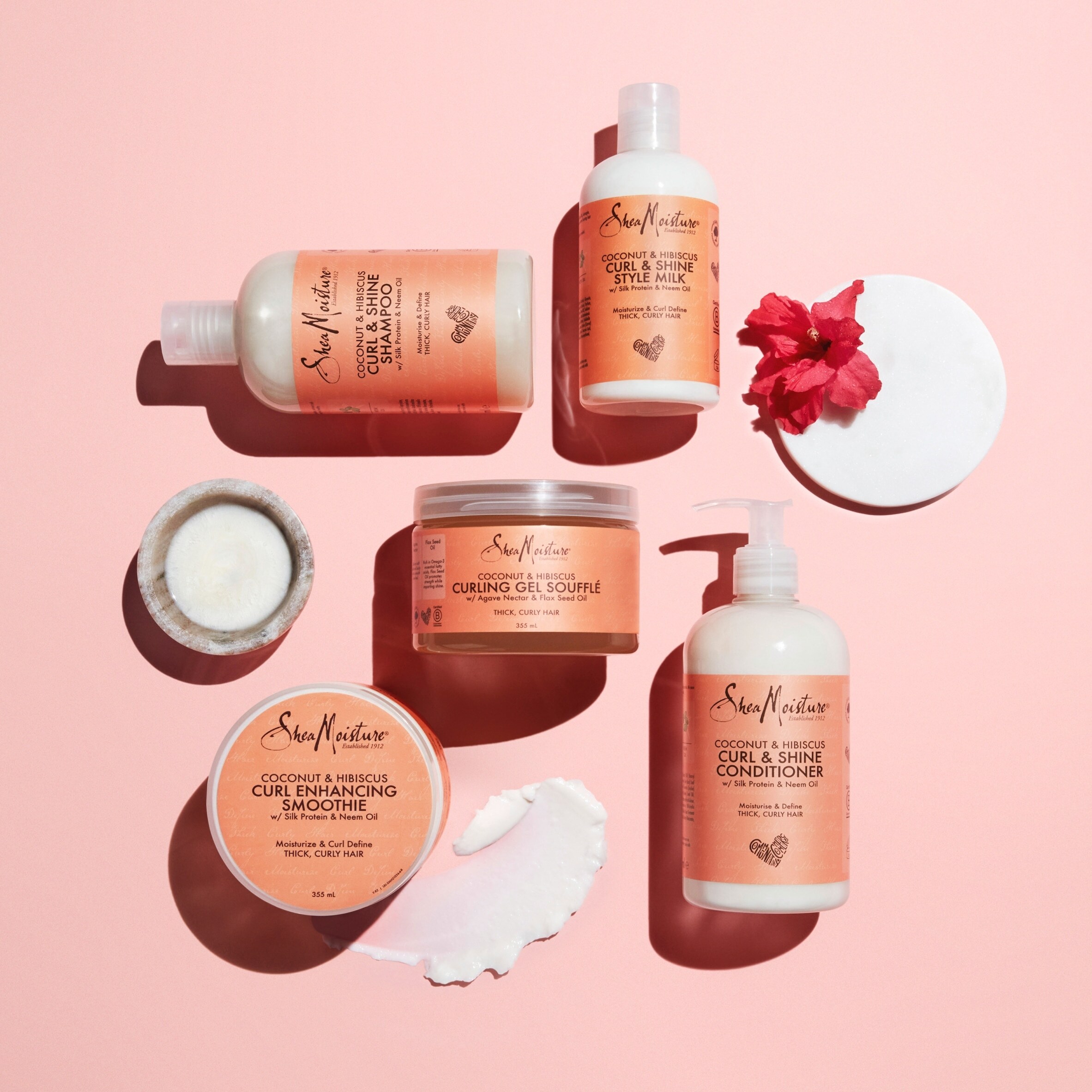 Shea Moisture Coconut & Hibiscus Curl & Shine Shampoo 384Ml thumbnail 5