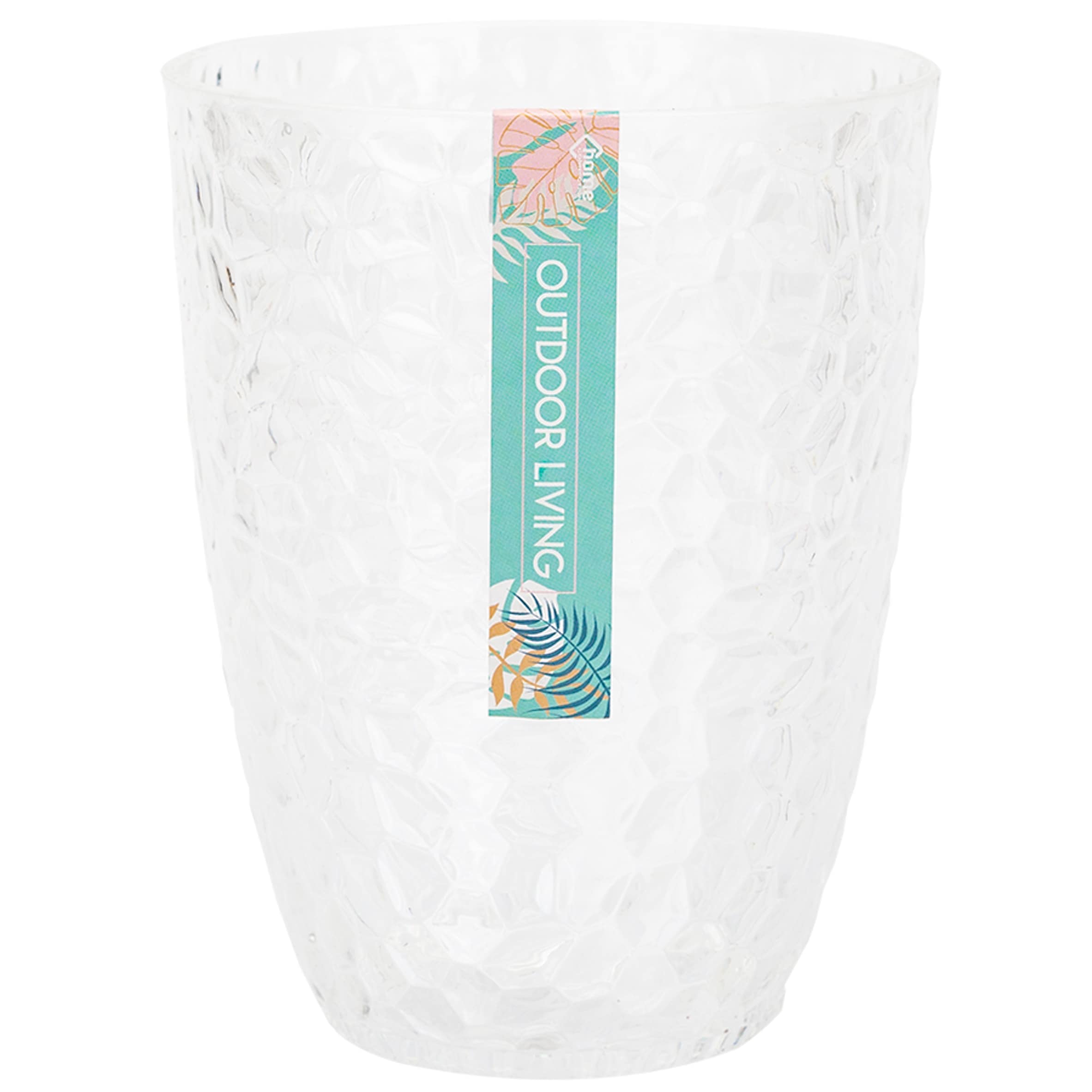 B&Co Outdoor Living Clear Hammered Picnic Tumbler Small