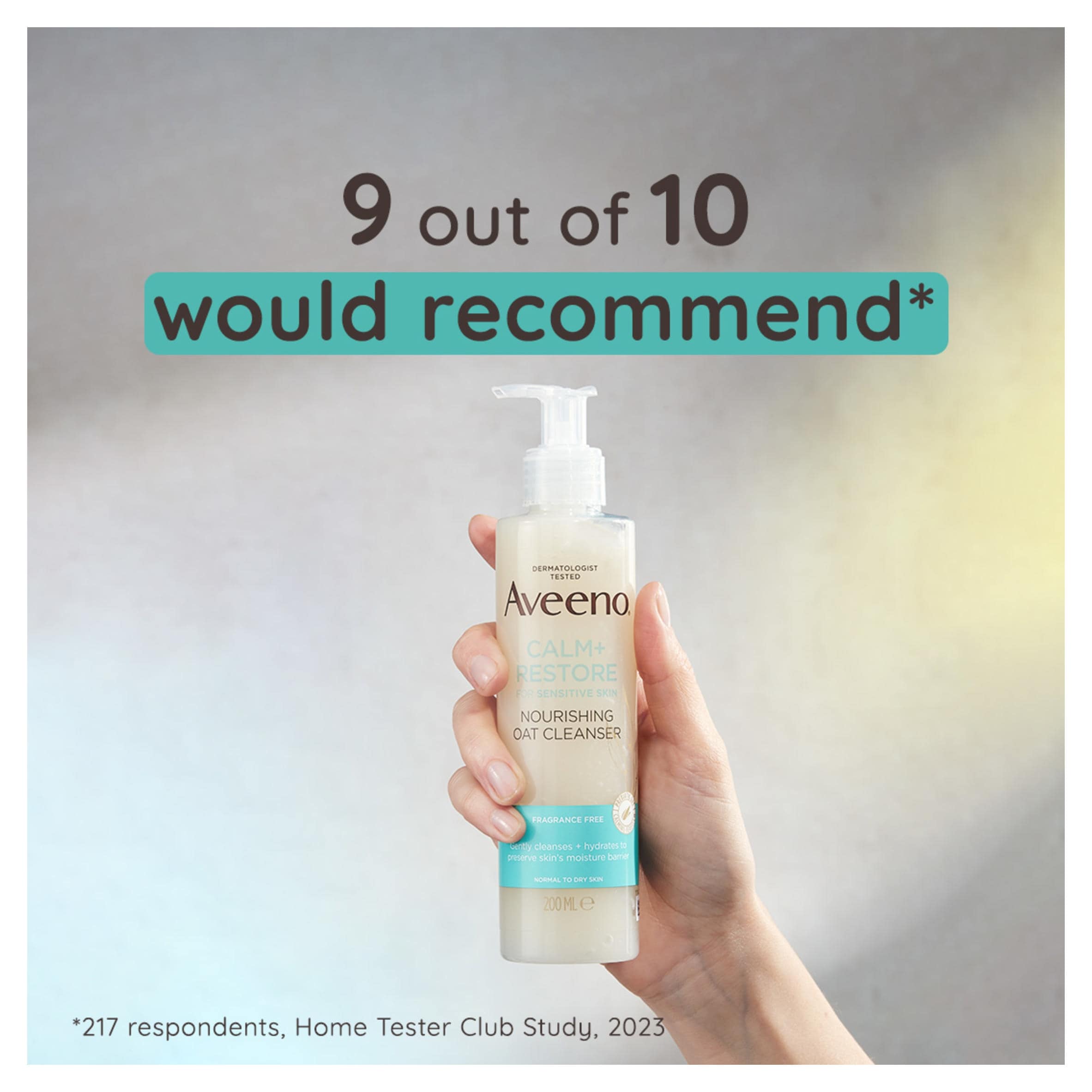 Aveeno Face Calm and Restore Nourishing Oat Cleanser 200ml thumbnail 3