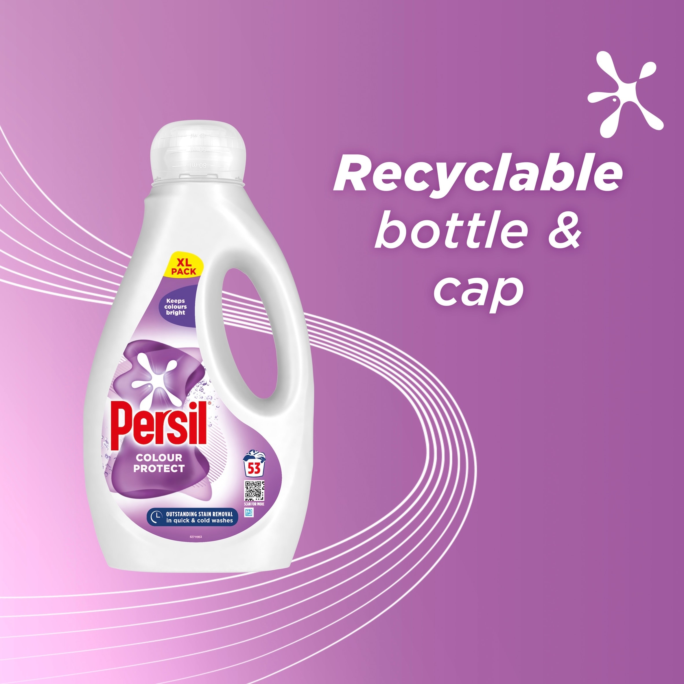 Persil Colour Protect Laundry Liquid Detergent 53 Washes 1431ml thumbnail 5
