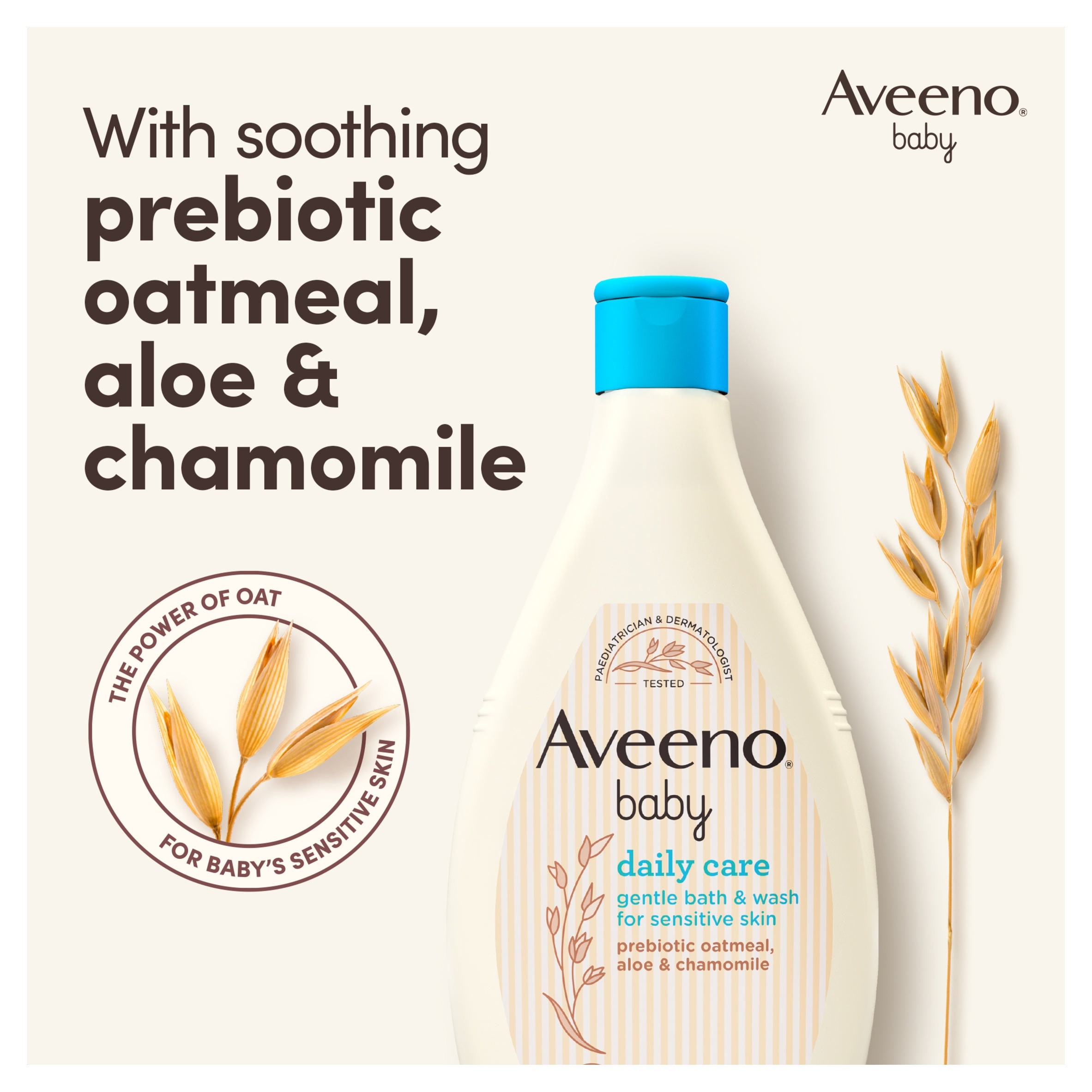 Aveeno Baby Daily Care Gentle Bath & Wash For Sensitive Skin 400ml thumbnail 2