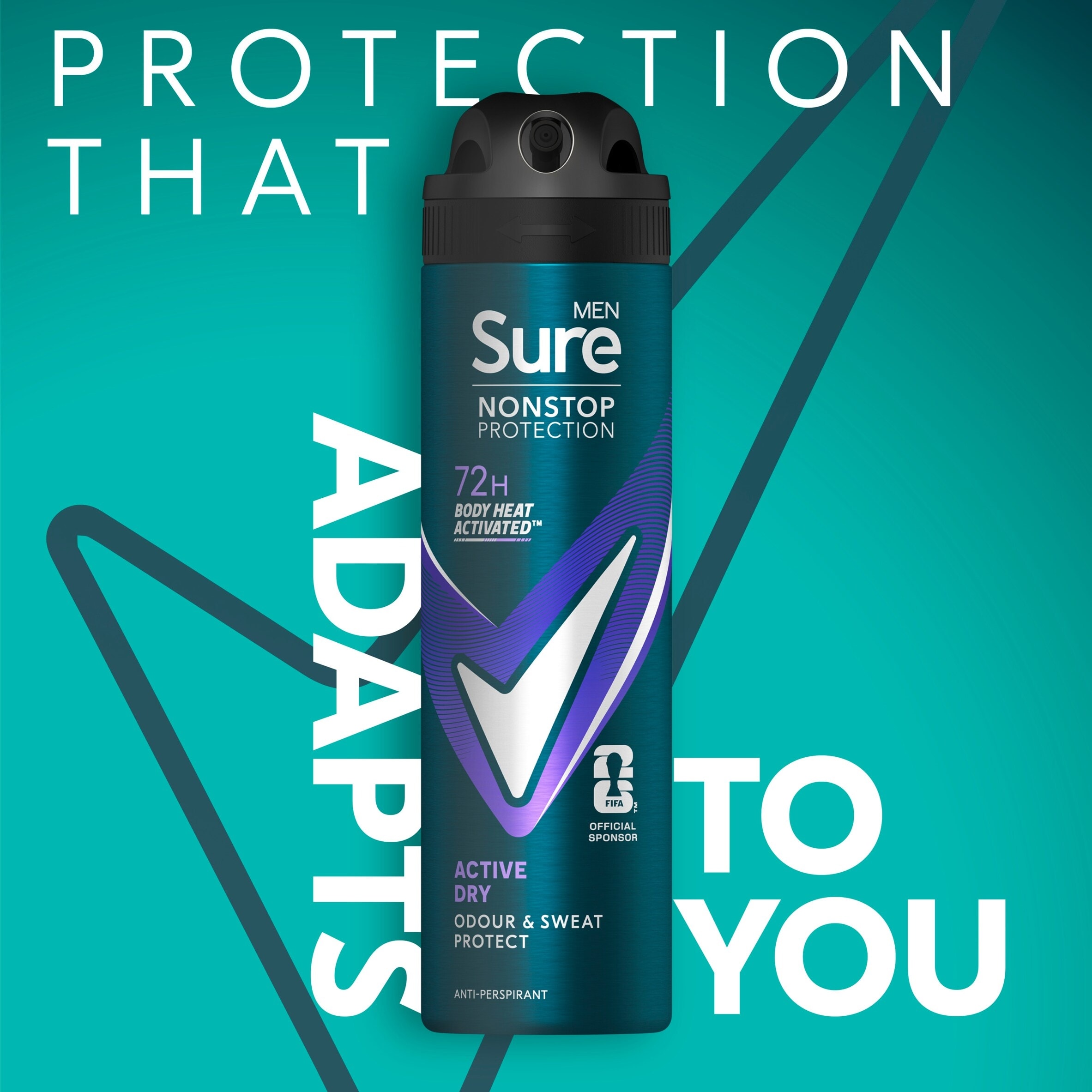 Sure Men Active Dry 48h Antiperspirant Deodorant 150ml thumbnail 2