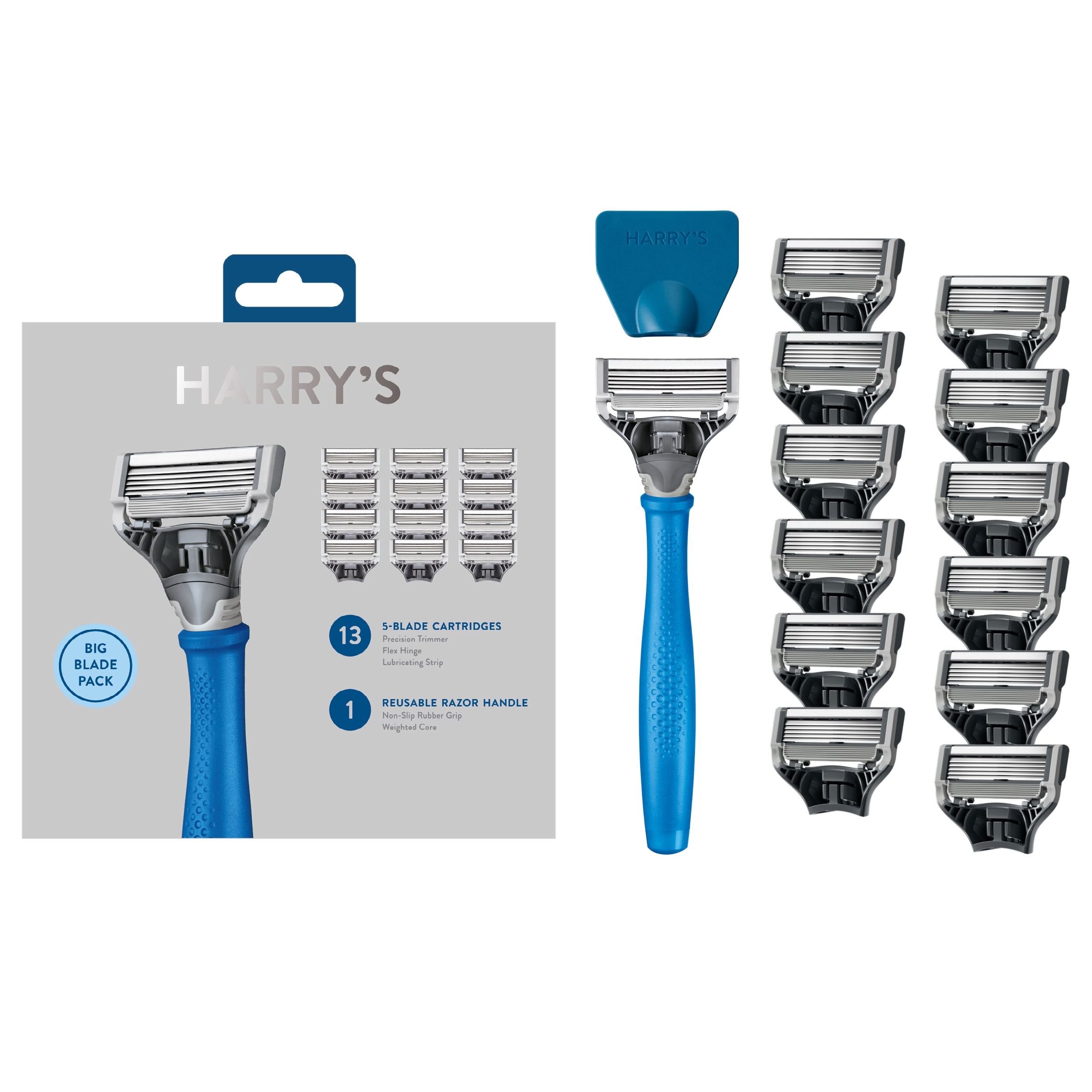 Harry's Men's Razor & 13 Blades Indigo Blue
