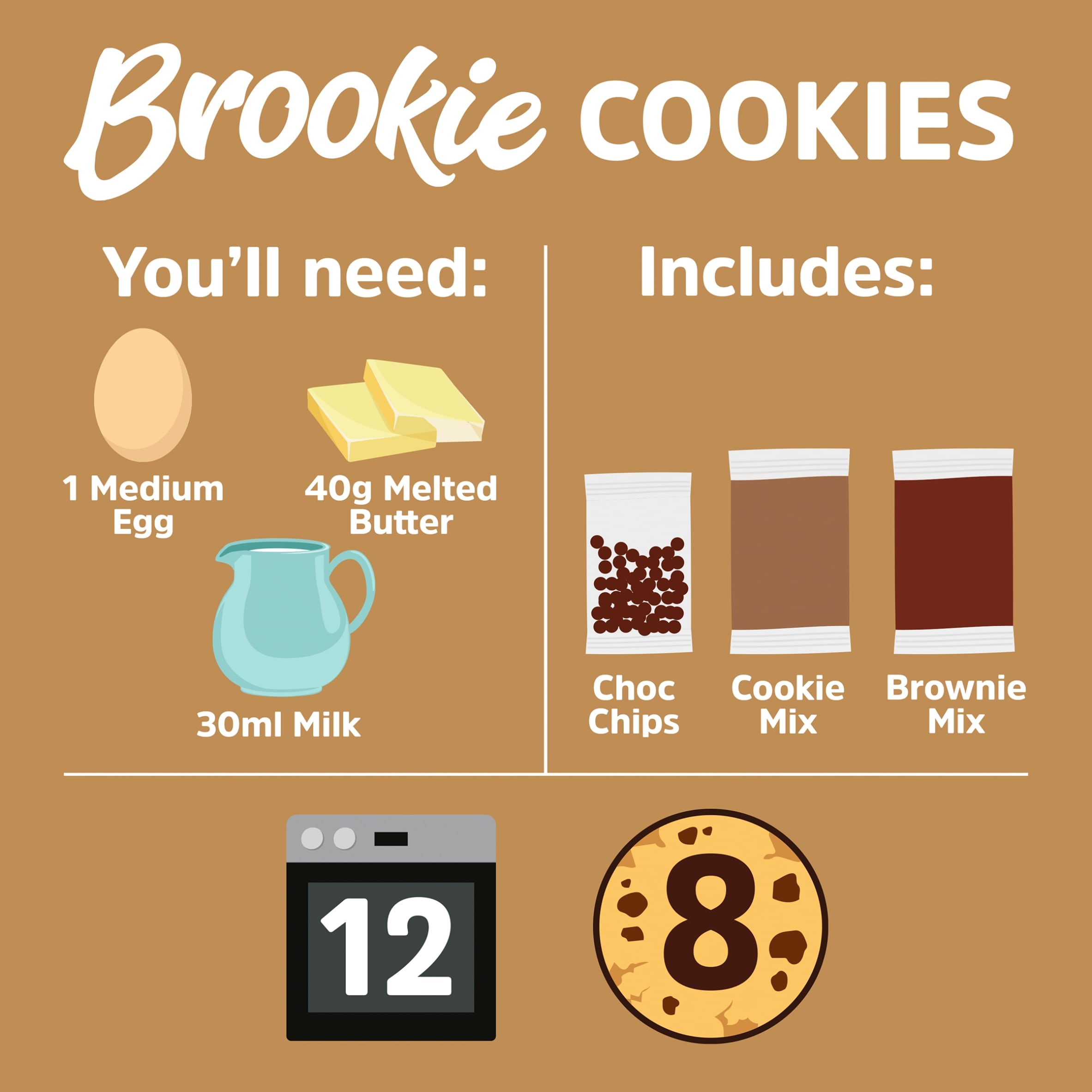 Dr Oetker Brookie Cookies Baking Mix 390G thumbnail 2