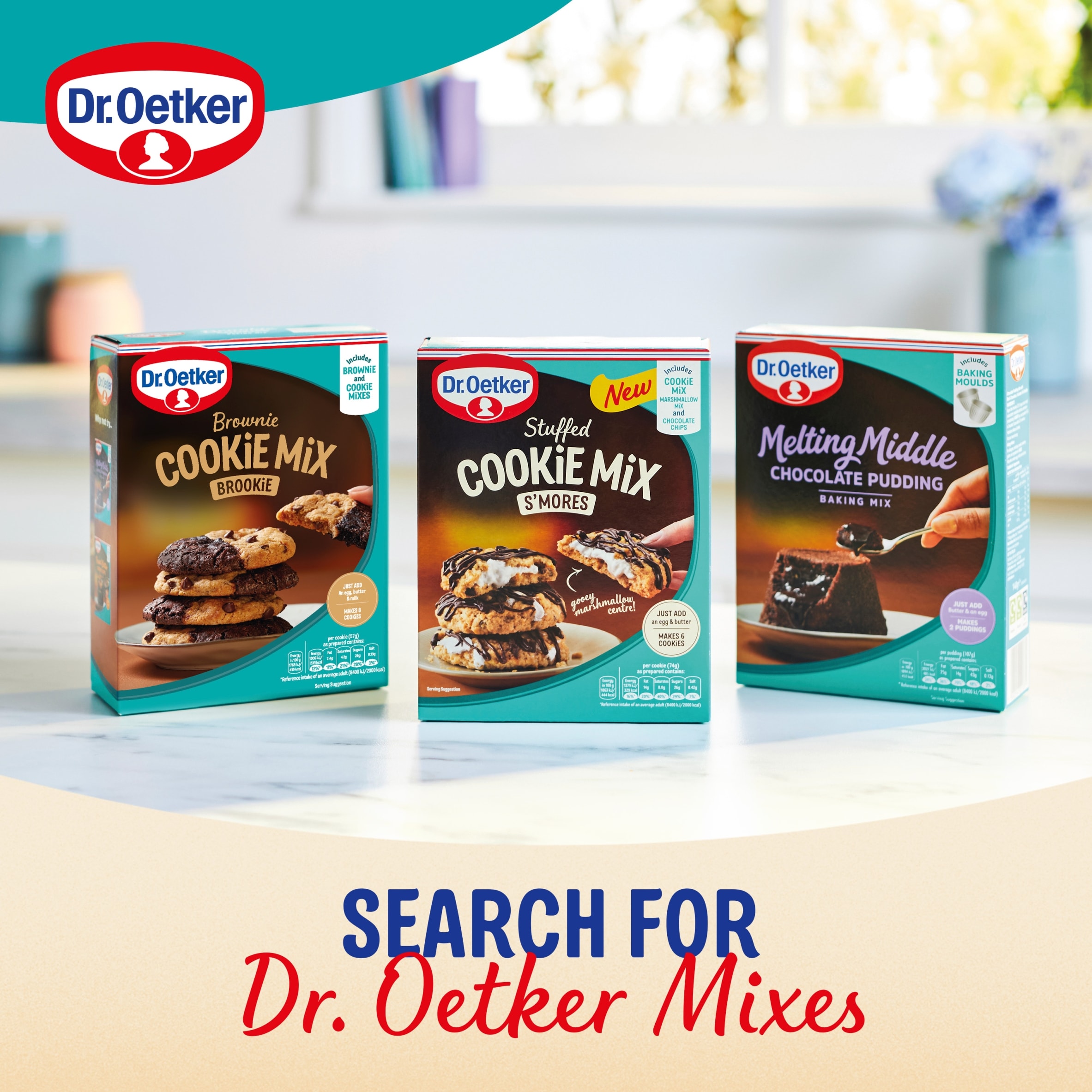 Dr Oetker Brookie Cookies Baking Mix 390G thumbnail 3