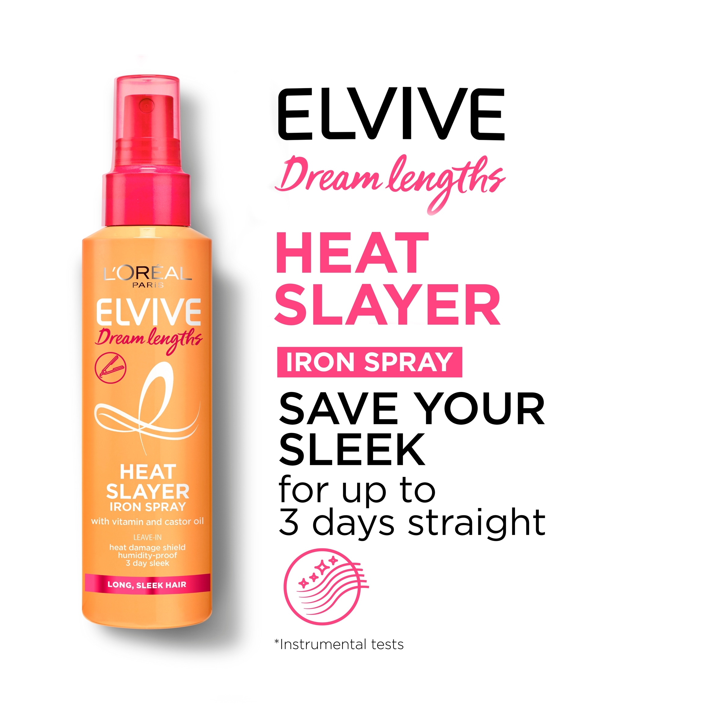 L'Oreal Paris Elvive Dream Lengths Heat Slayer Heat Protectant Spray 150ml thumbnail 2
