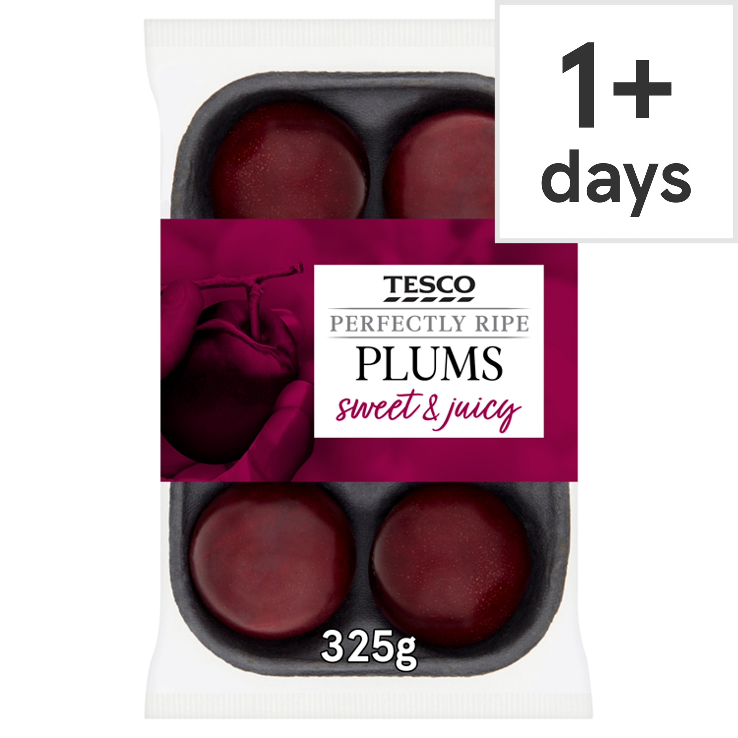 Tesco Perfectly Ripe Plums 325G