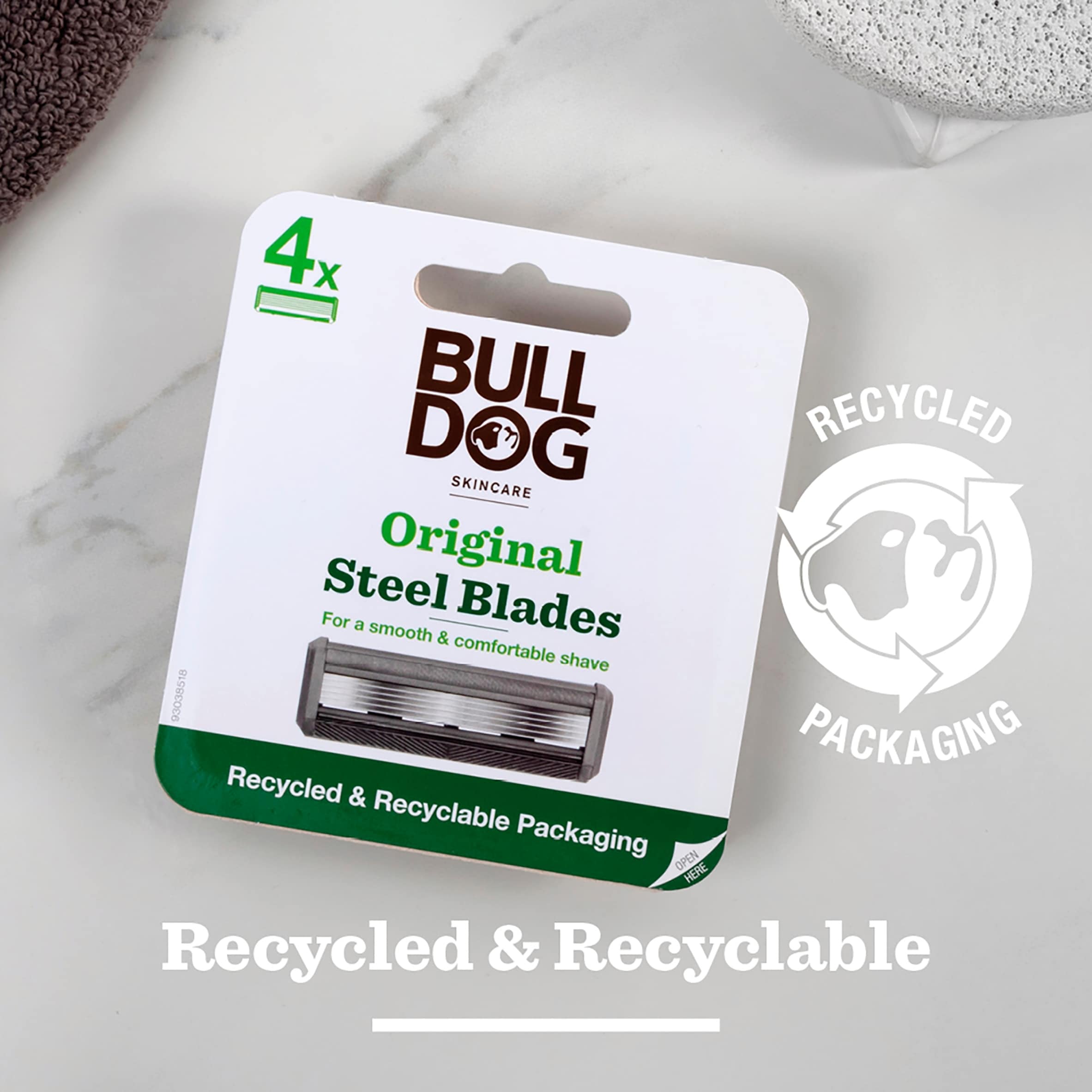 Bulldog Skincare Original Men’s Razor Blade Refills 4 pack thumbnail 5
