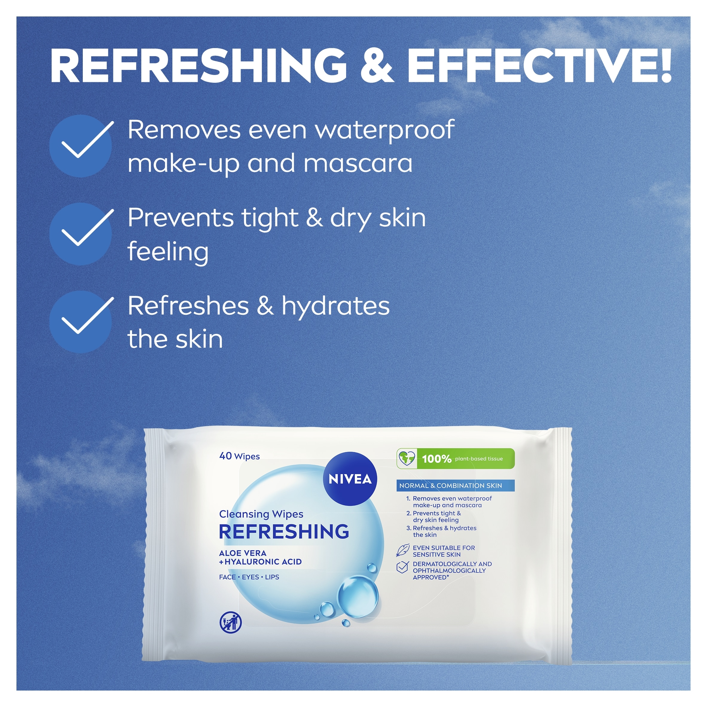 NIVEA Cleansing Face Wipes Normal Skin 25 Pack thumbnail 2