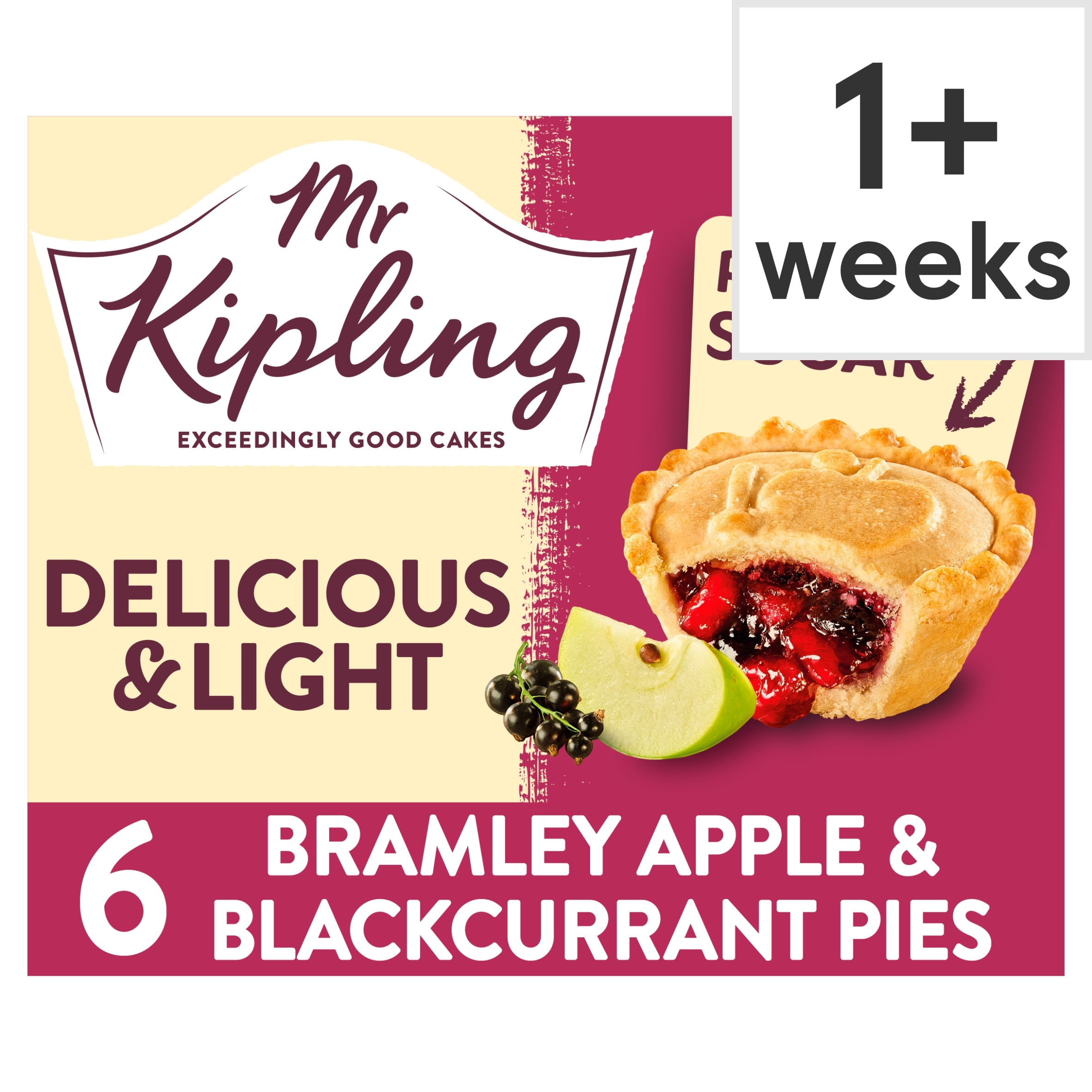Mr Kipling 6 Bramley Apple & Blackcurrant Pies