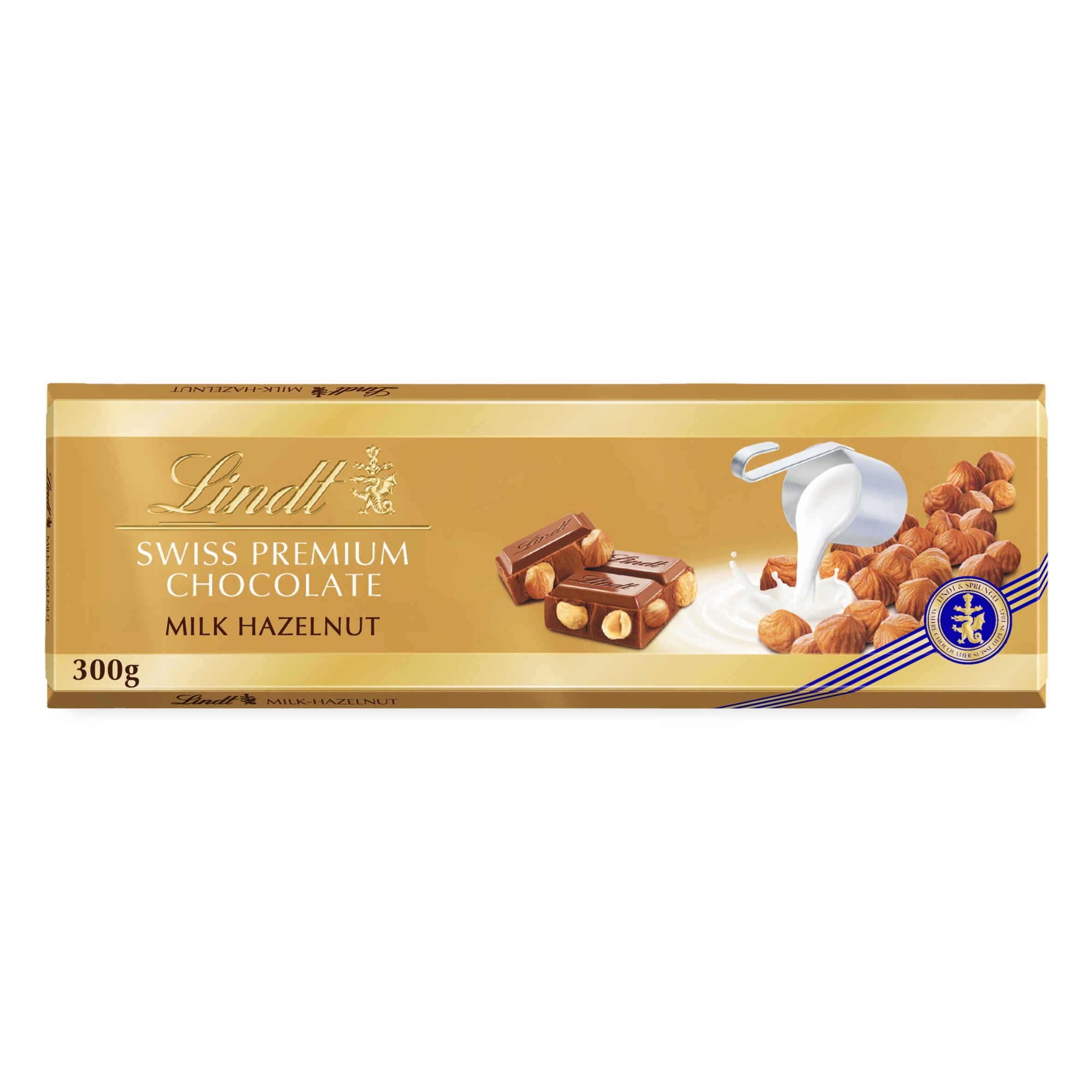 Lindt Gold Swiss Premium Milk Chocolate Hazelnut Bar