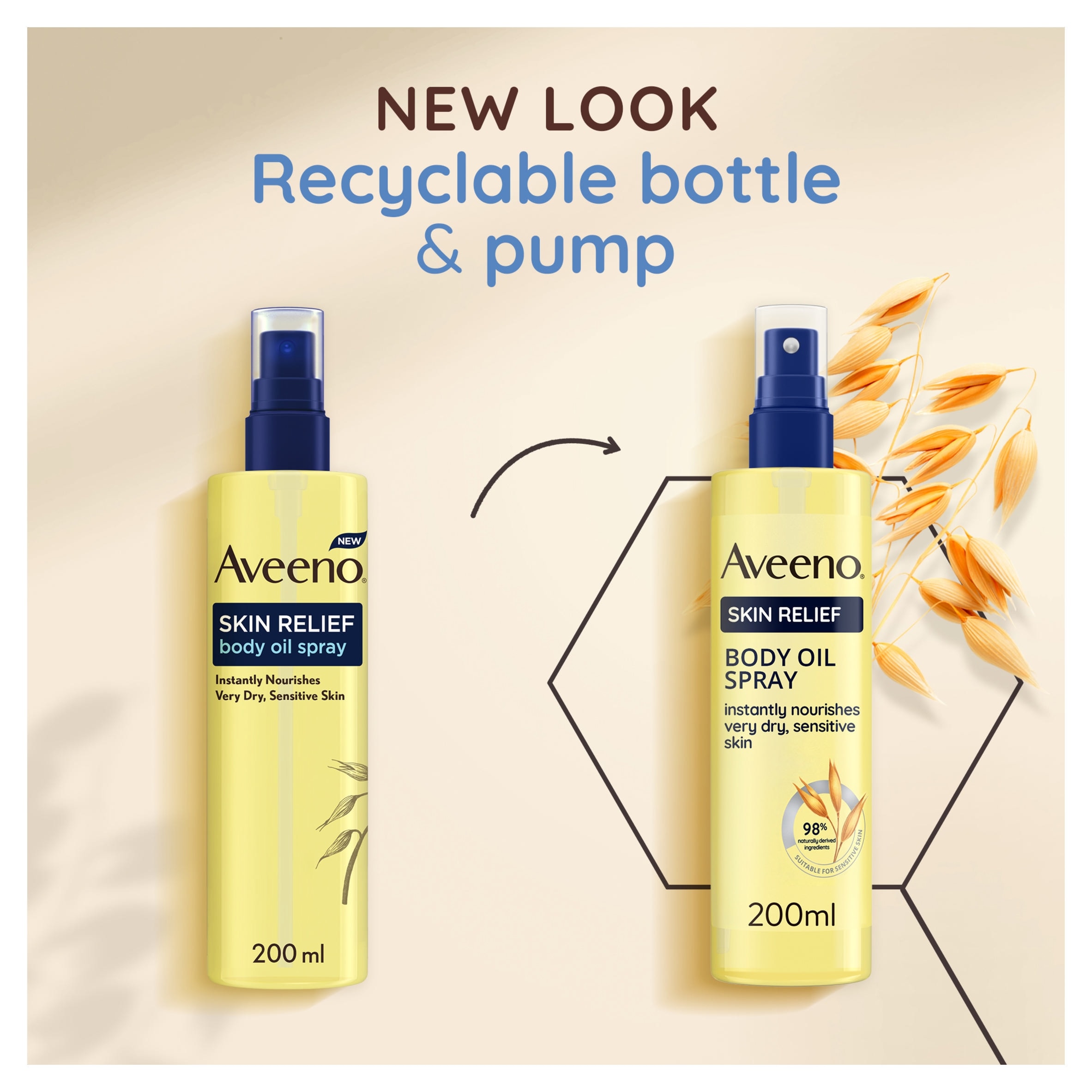 Aveeno Skin Relief Body Oil Spray Moisturiser for Sensitive Skin 200ml thumbnail 4