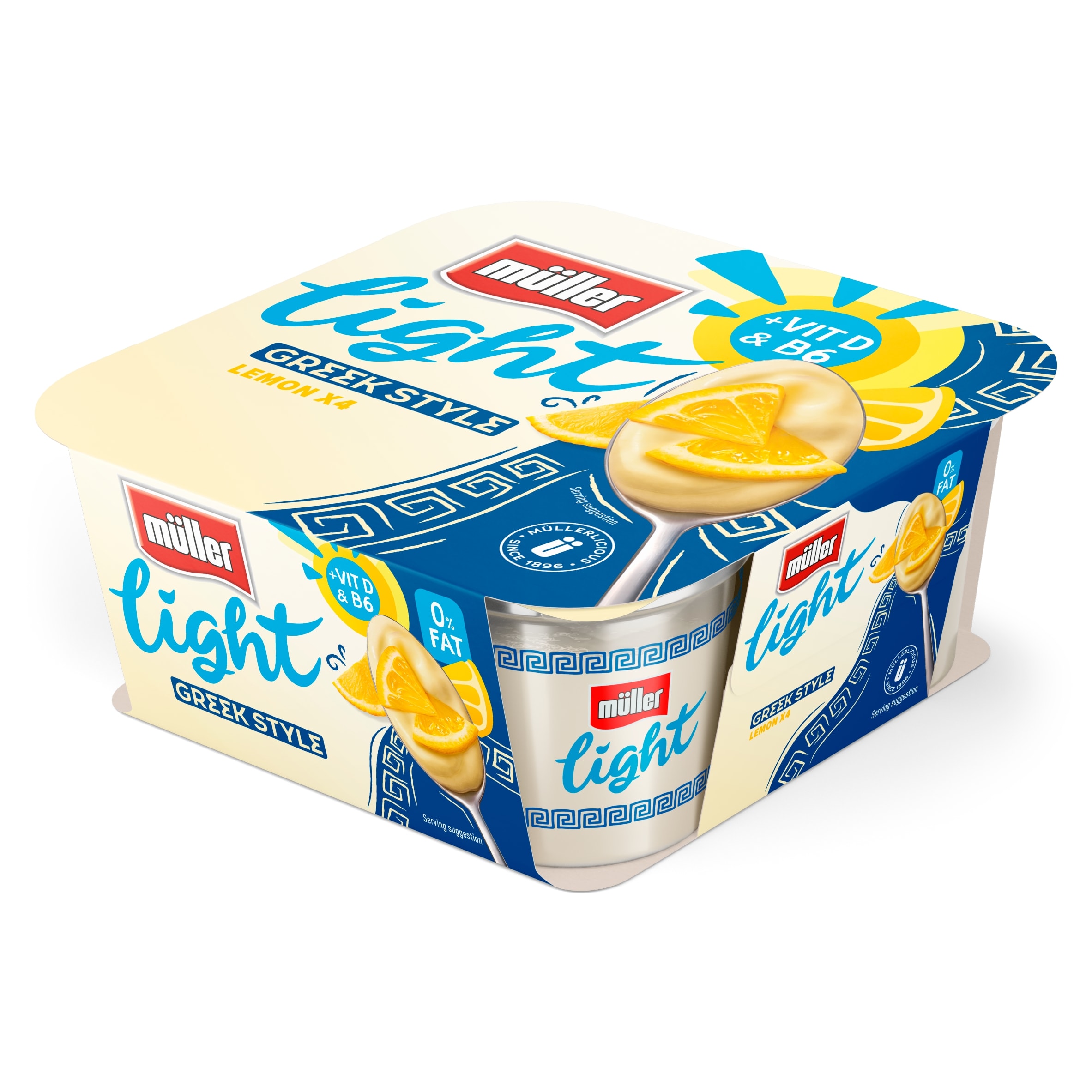 Muller Light Greek Style Lemon Yogurt 4X115g thumbnail 2