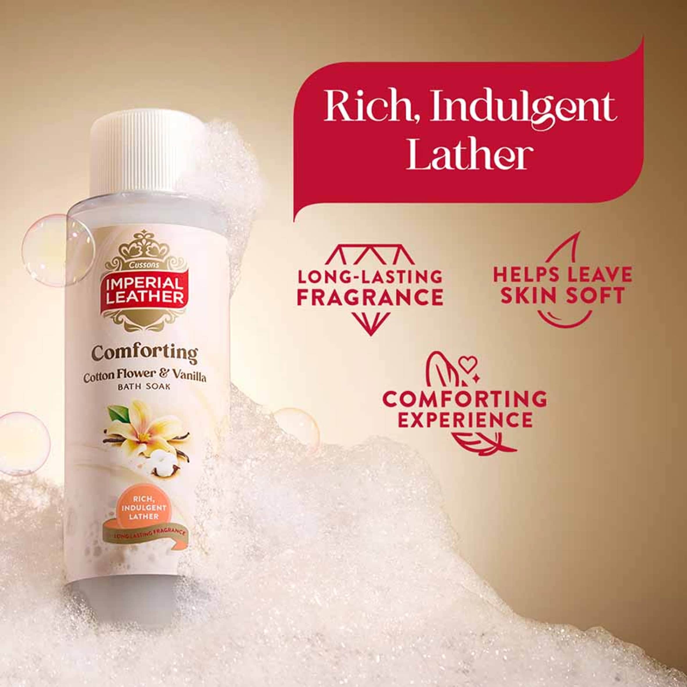 Imperial Leather Cotton & Vanilla Bath Soak 500Ml thumbnail 3