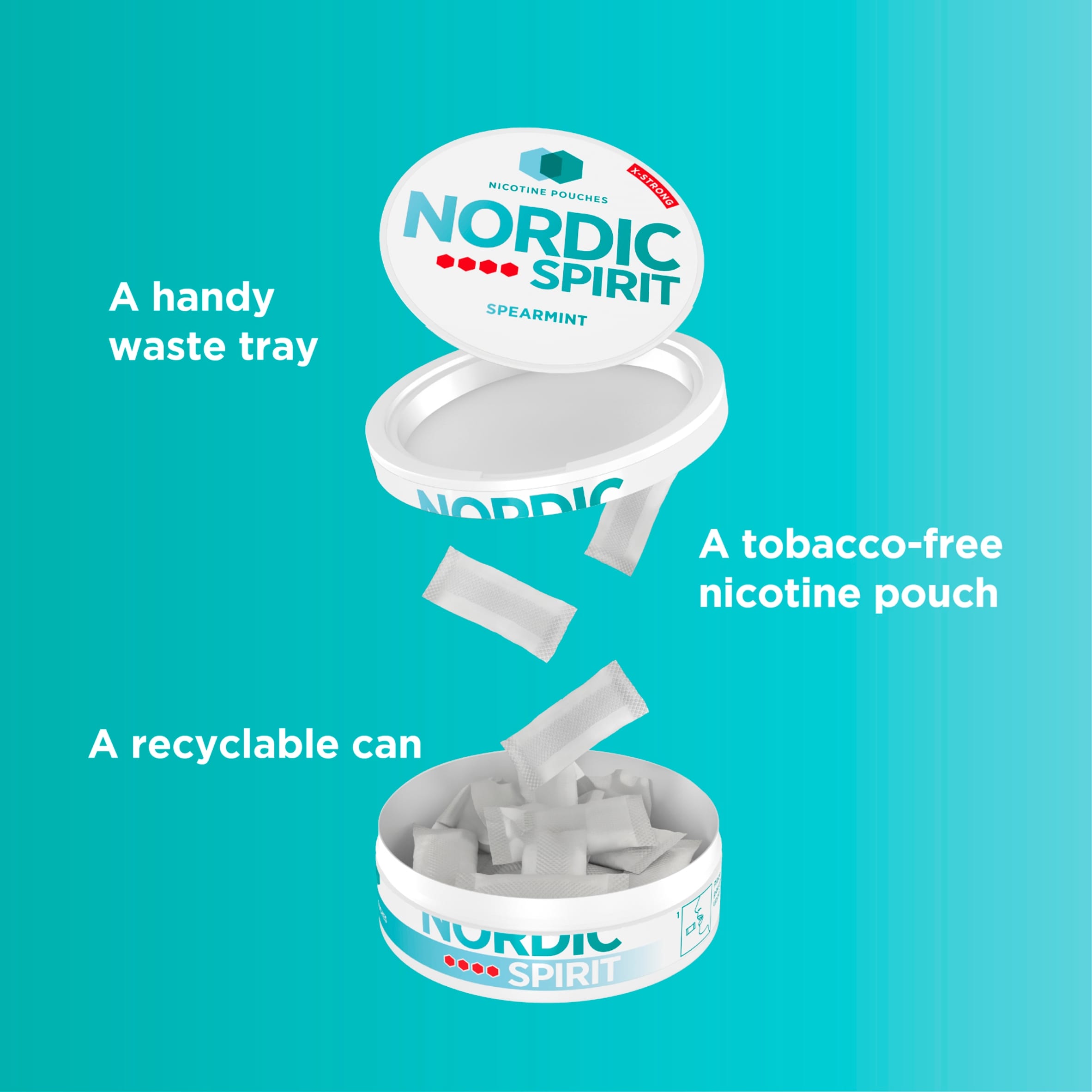 Nordic Spirit 20 Spearmint Nicotine Pouches 11Mg 13G thumbnail 4