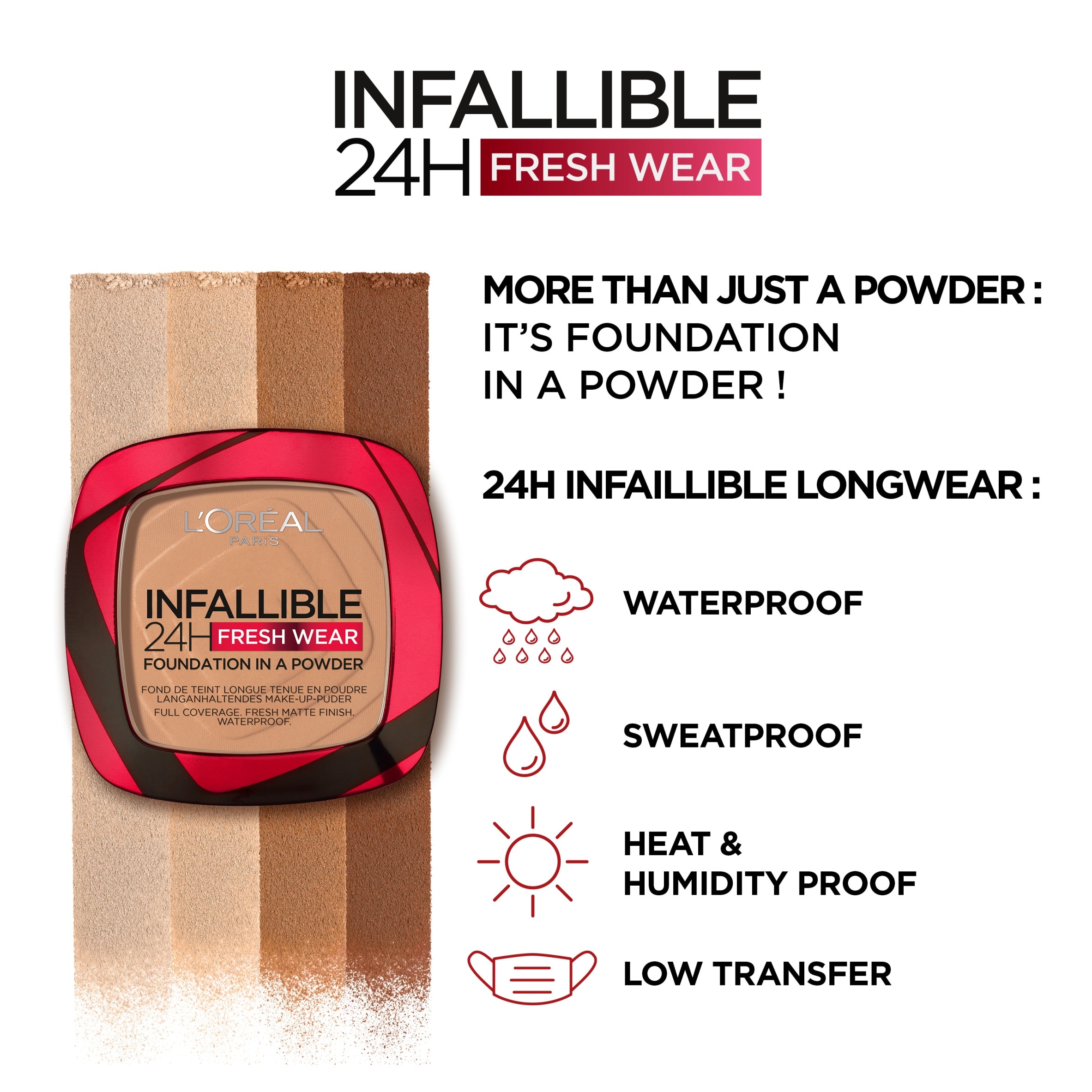 L'Oreal Infallible 24 Hour Foundation Powder Golden Beige 9G thumbnail 4