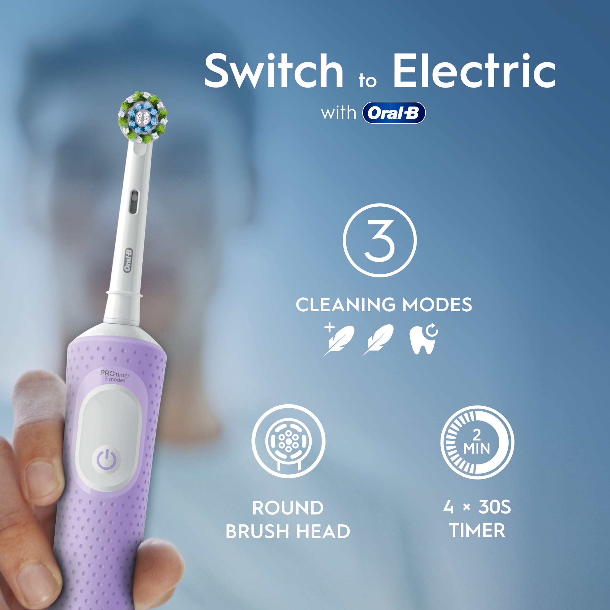 Oral-B Vitality Pro Electric Toothbrush - Lilac thumbnail 4