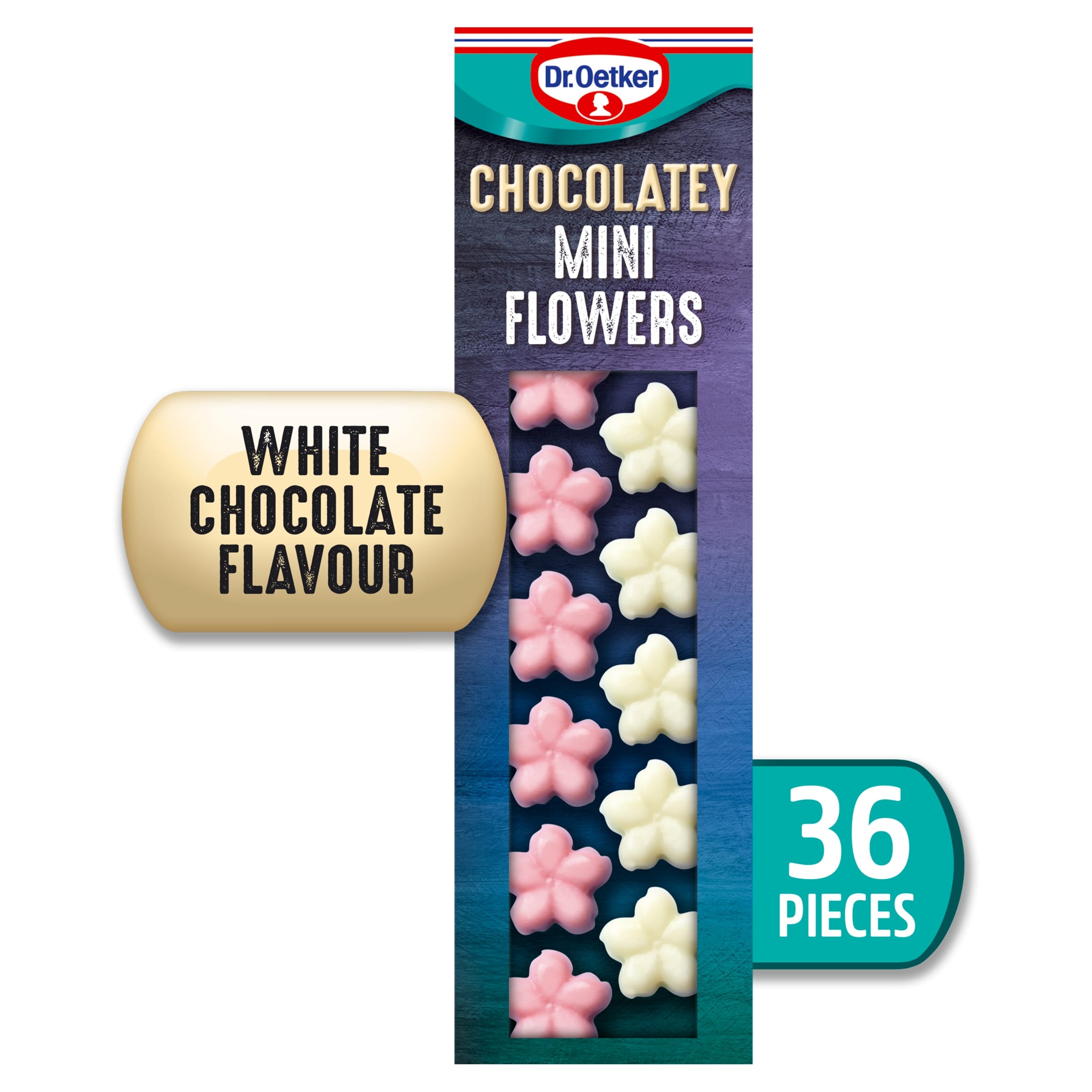 Dr. Oetker 36 White Chocolatey Mini Flowers 13G
