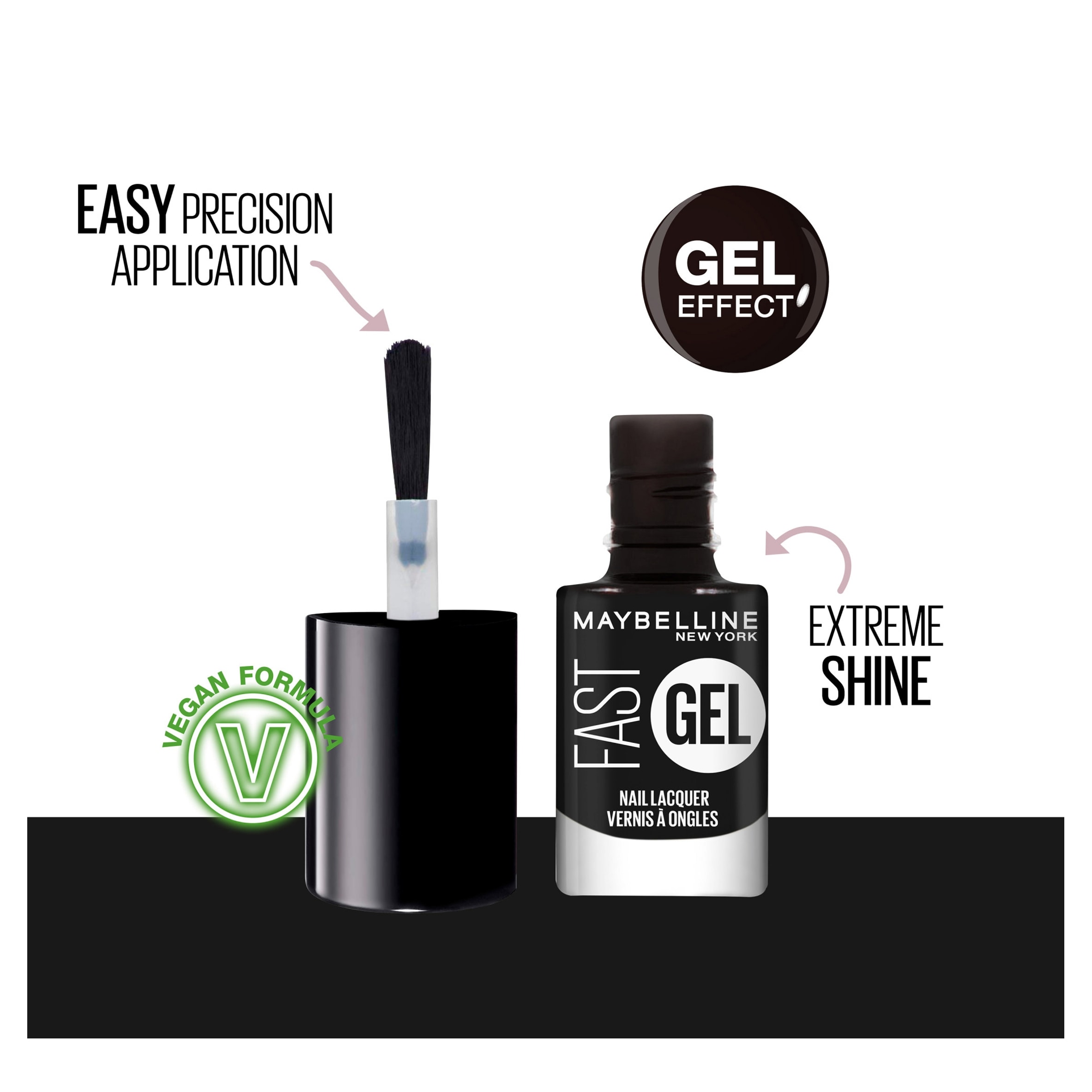 Maybelline Fast Gel Nail Lacquer Blackout 6.7Ml thumbnail 2