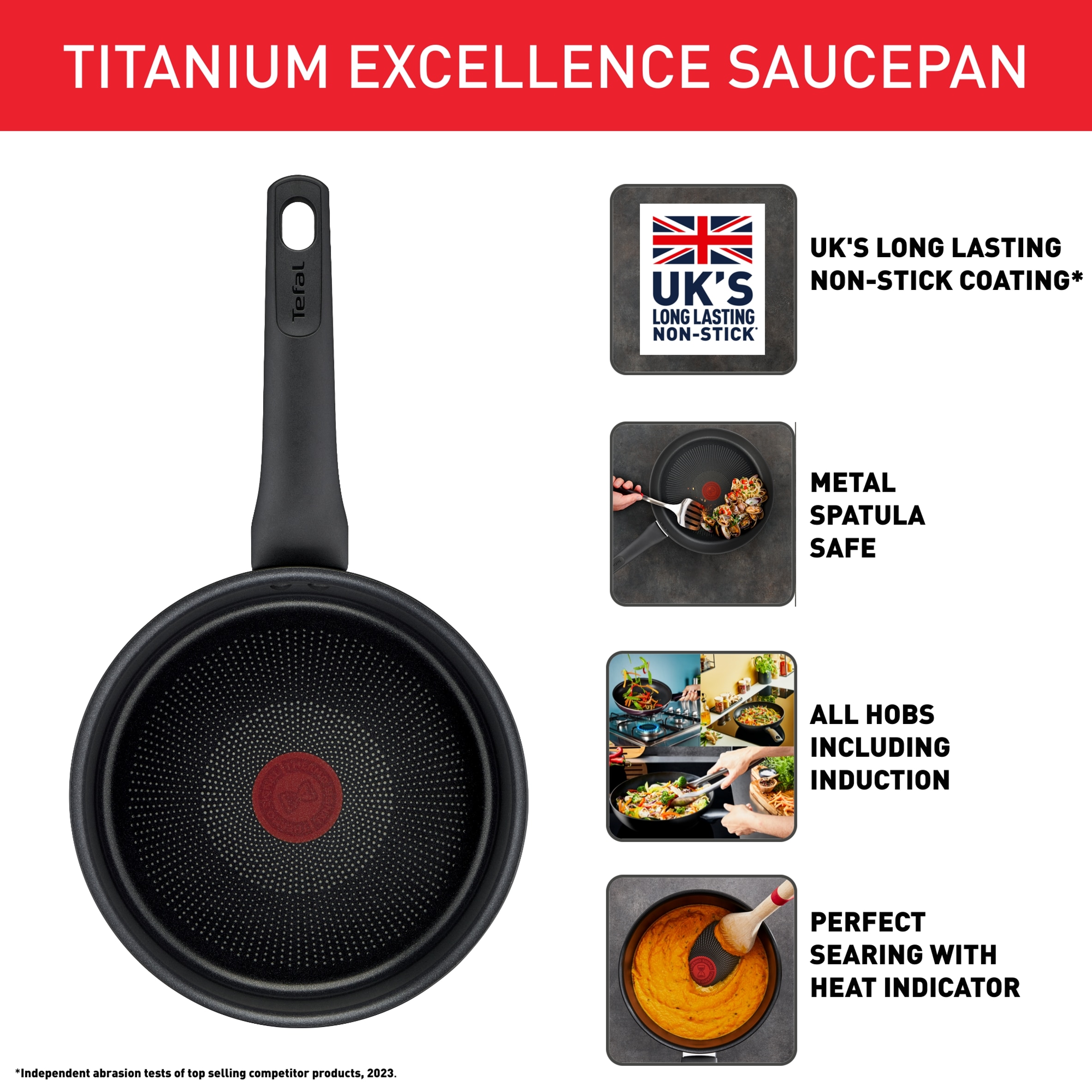 Tefal Titanium Excellence 18Cm Saucepan thumbnail 2
