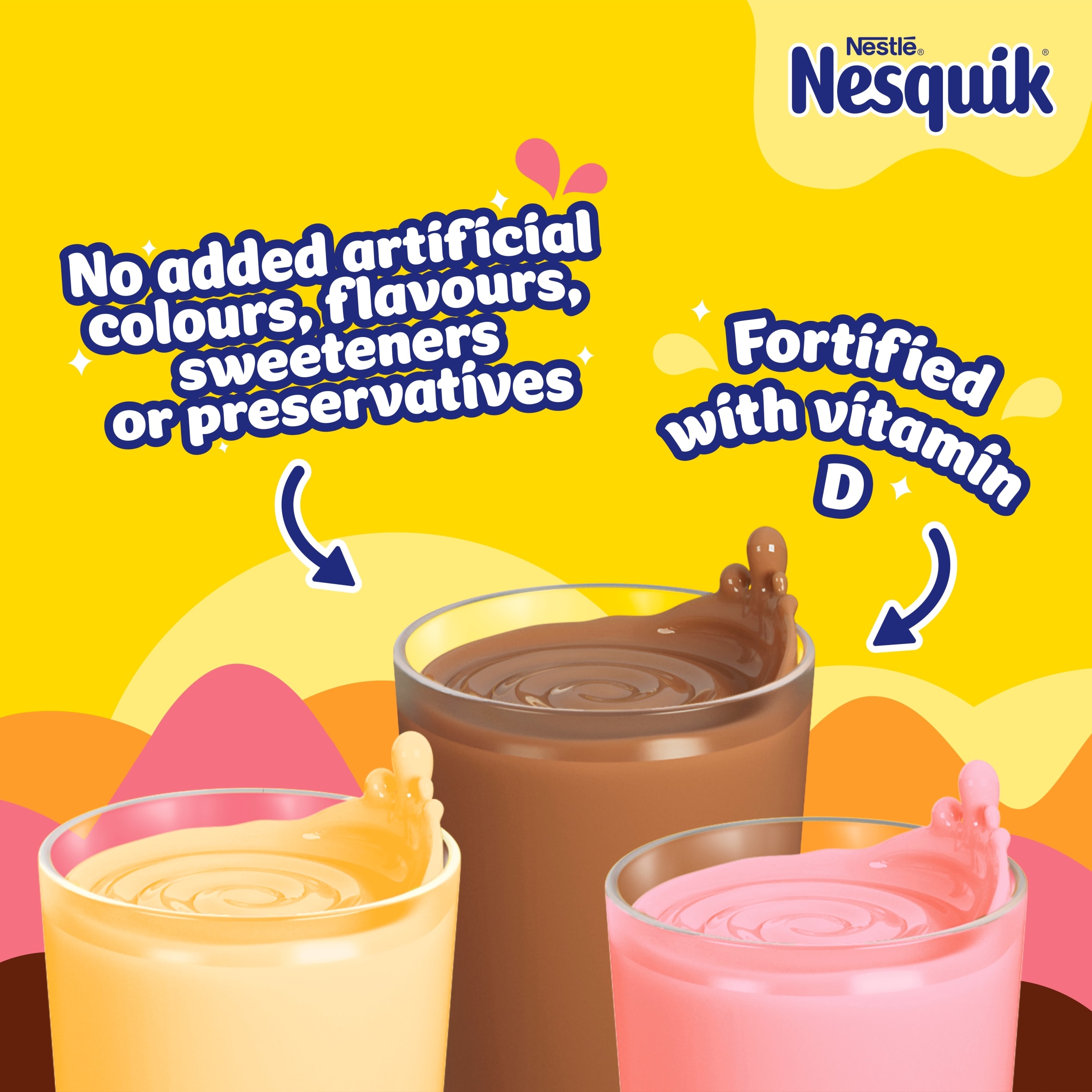 Nesquik Banana Flavoured Milkshake Powder 500g Tub thumbnail 2