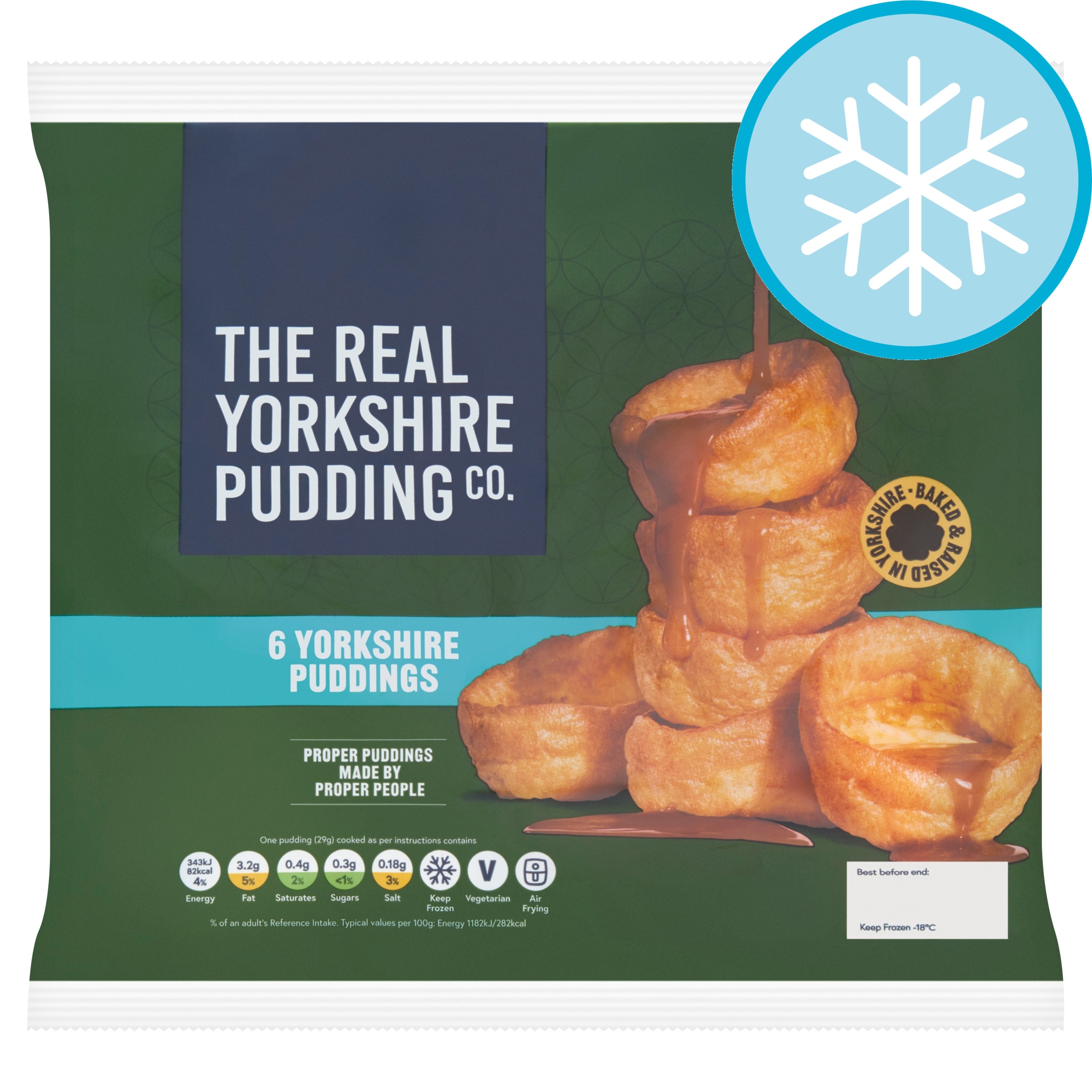 The Real Yorkshire Pudding Co. 6 Gluten Free Yorkshire Puddings 180g